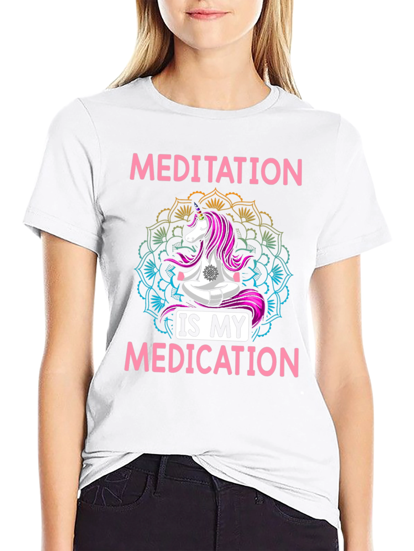 Meditation is My Medication Unicorn T-Shirt