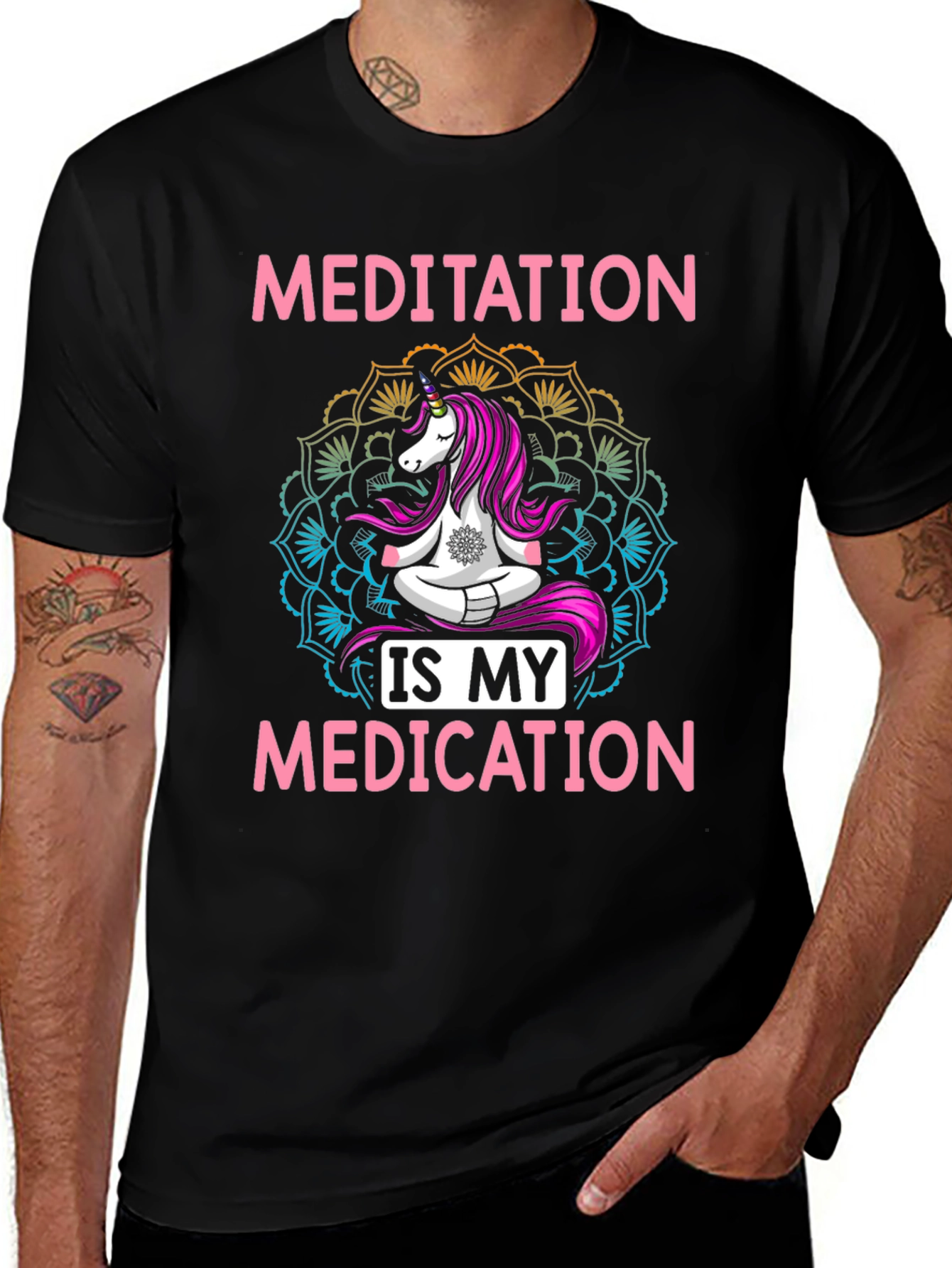 Meditation is My Medication Unicorn T-Shirt