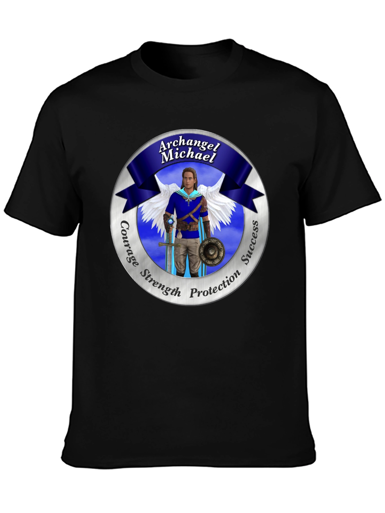 Archangel Michael T-Shirt: Courage Strength Protection