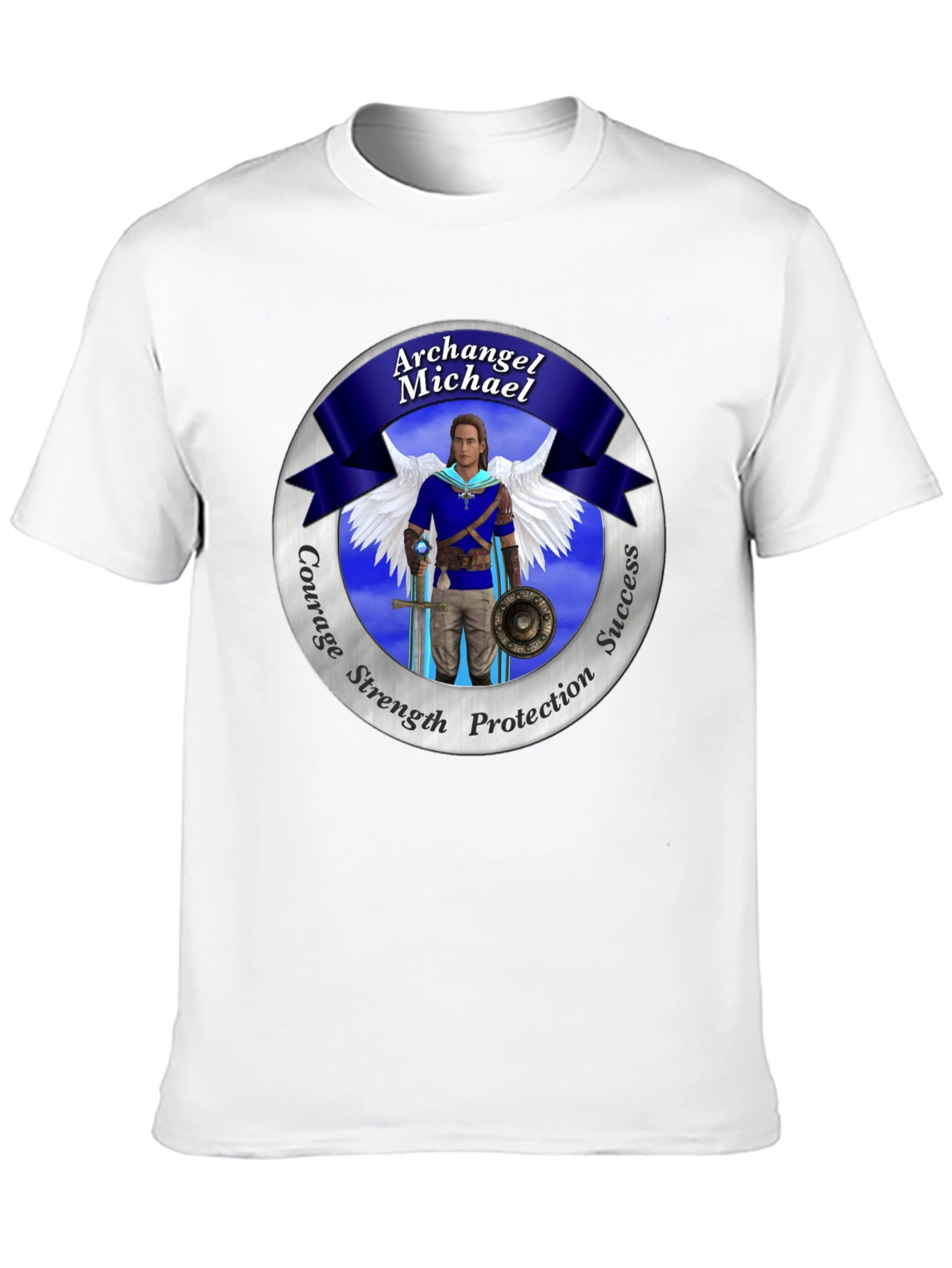 Archangel Michael T-Shirt: Courage Strength Protection