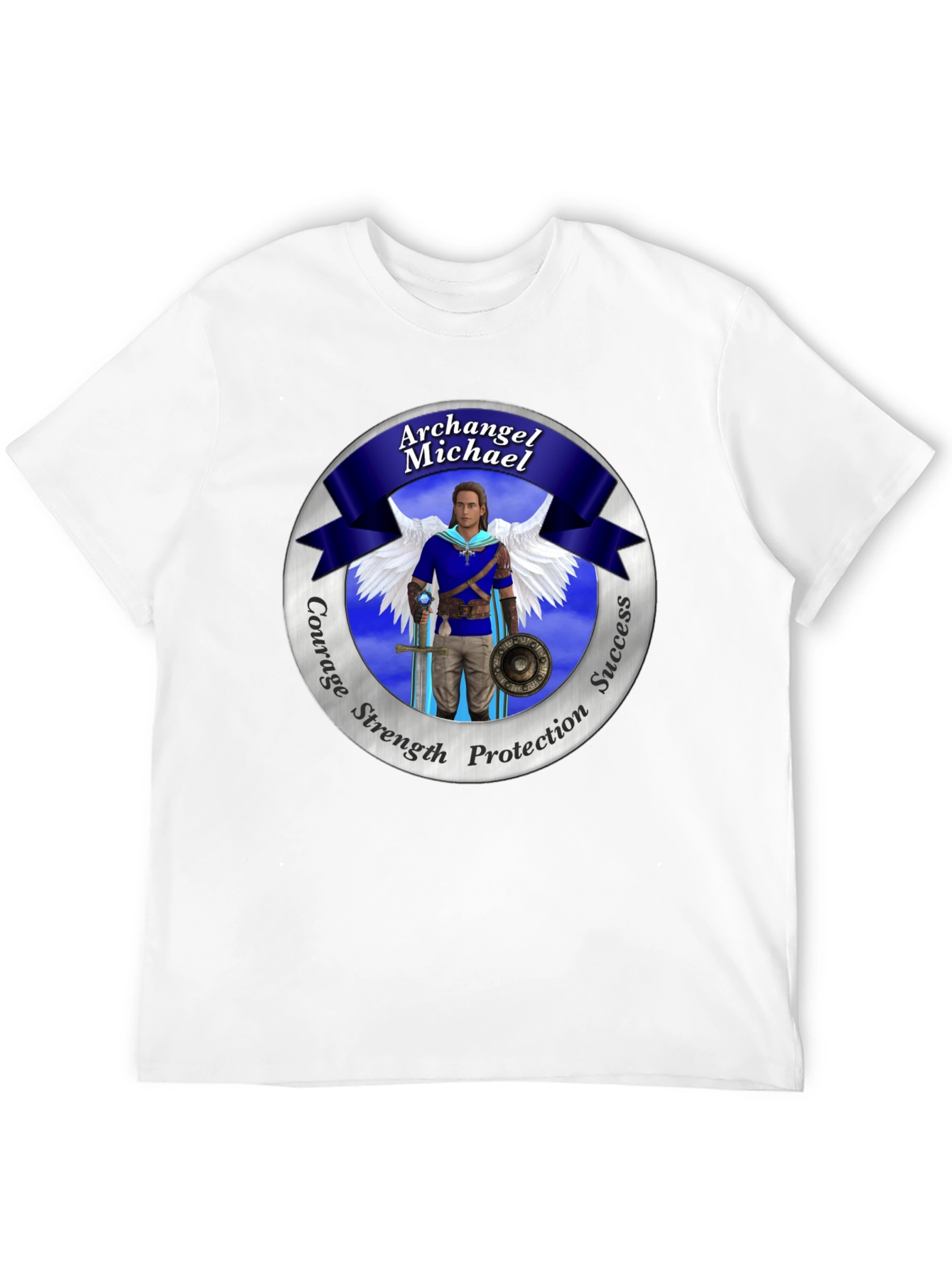 Archangel Michael T-Shirt: Courage Strength Protection