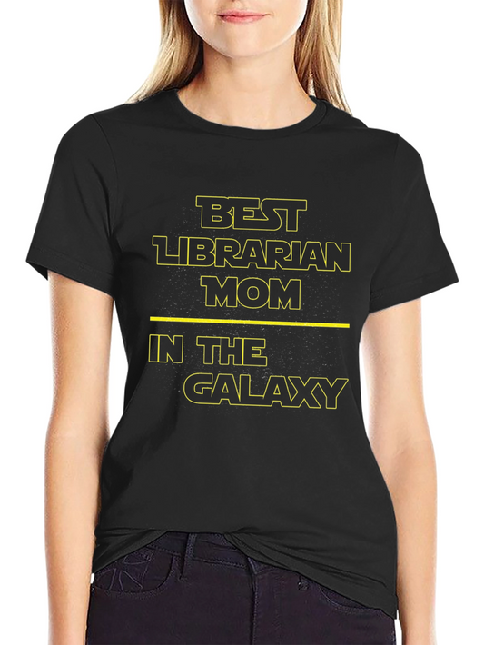 Best Librarian Mom T-Shirt Star Wars Style Graphic Tee