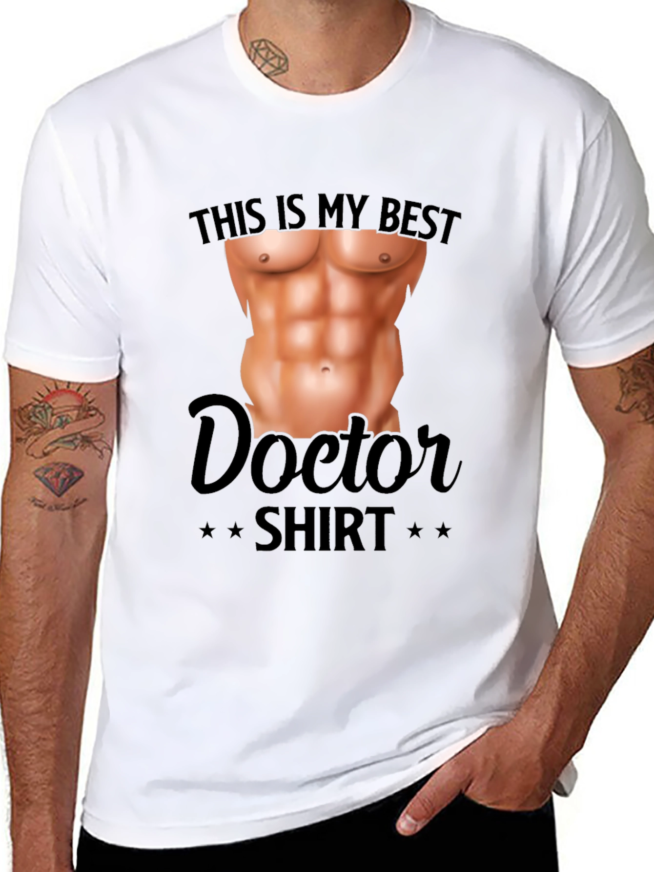 Funny Doctor Shirt - Fake Abs T-Shirt