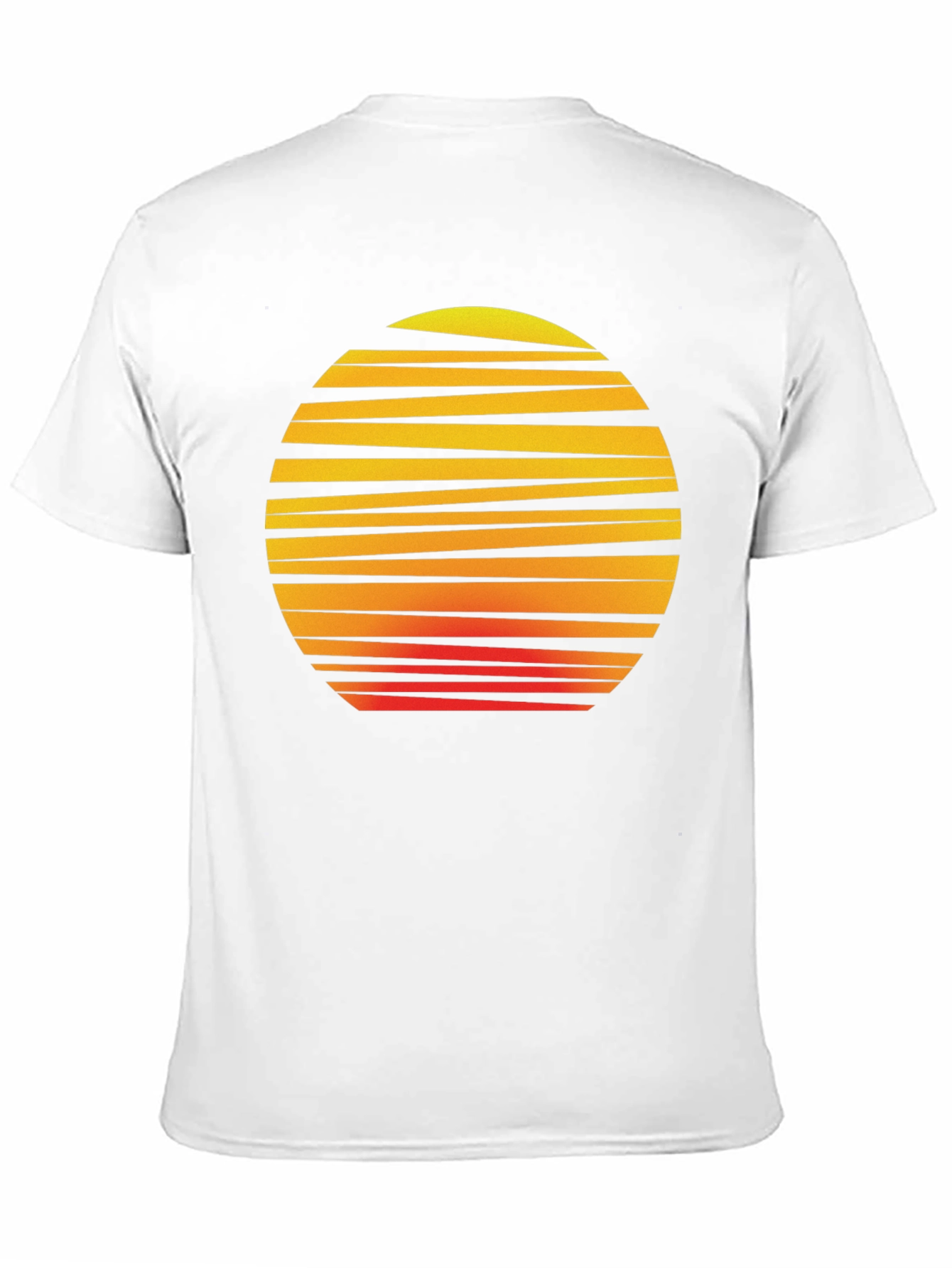Retro Sunset Graphic Tee - Black Cotton T-Shirt