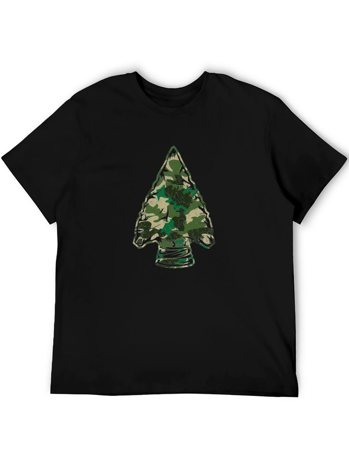 Camouflage Arrowhead Graphic Tee - Black