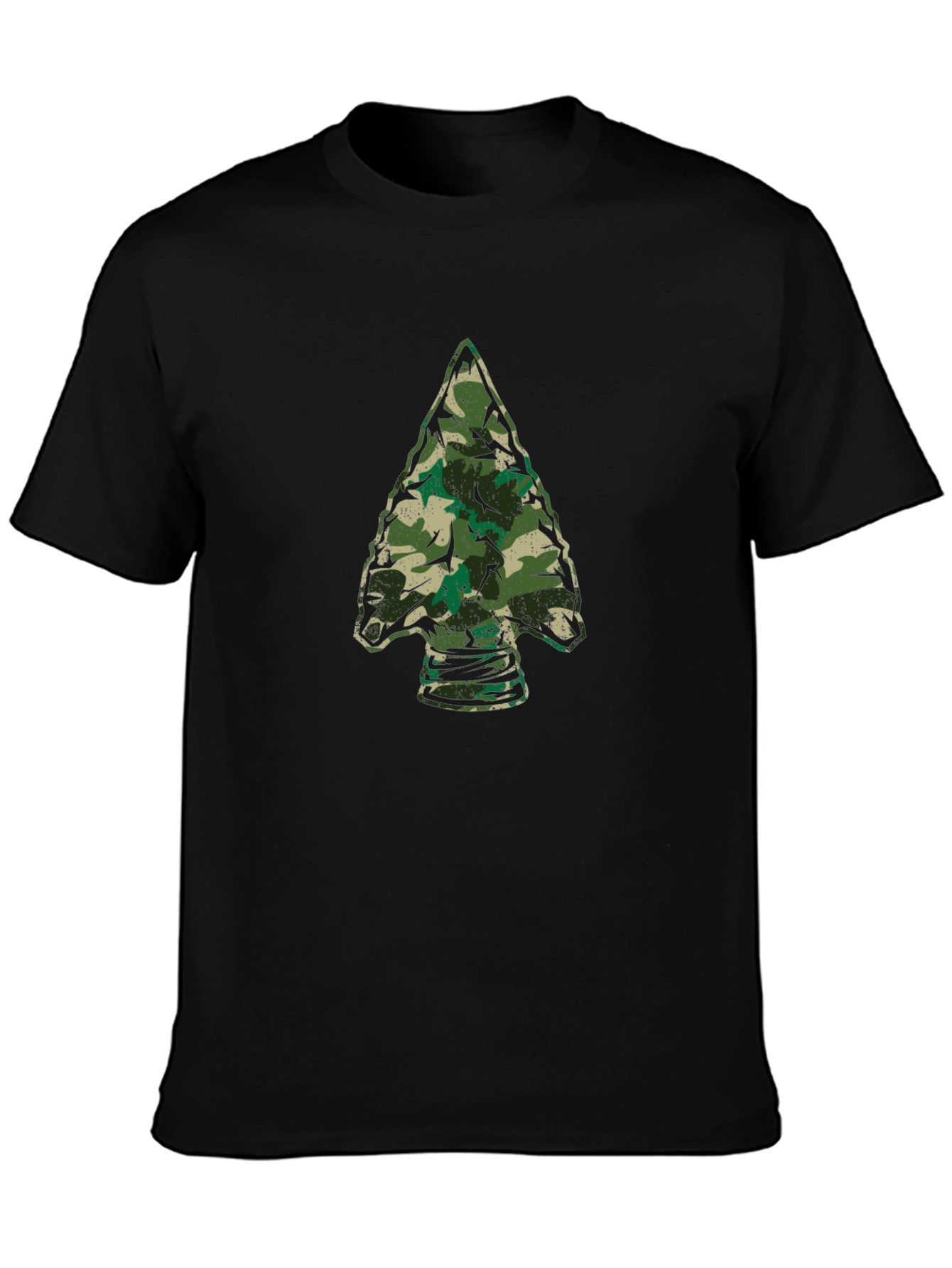 Camouflage Arrowhead Graphic Tee - Black