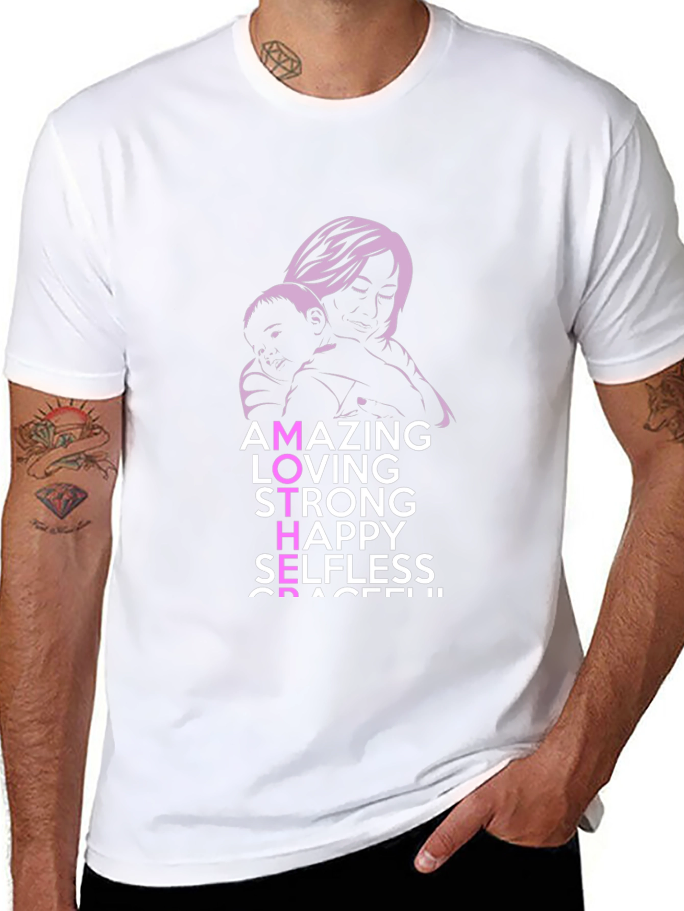 Amazing Mother Graphic Tee - Black