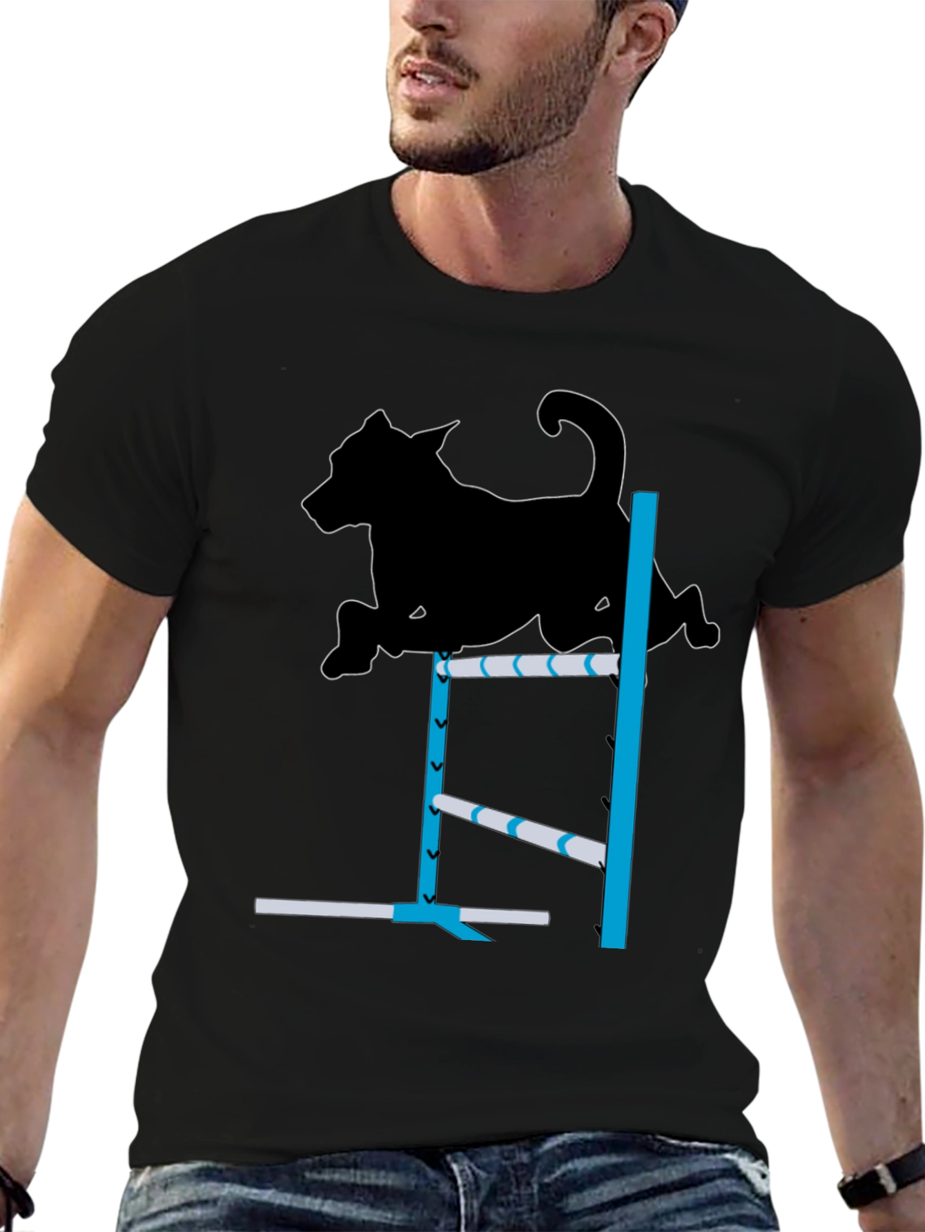 Dog Agility T-Shirt - Canine Jump Design