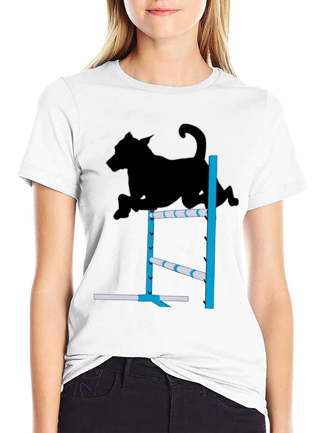 Dog Agility T-Shirt - Canine Jump Design