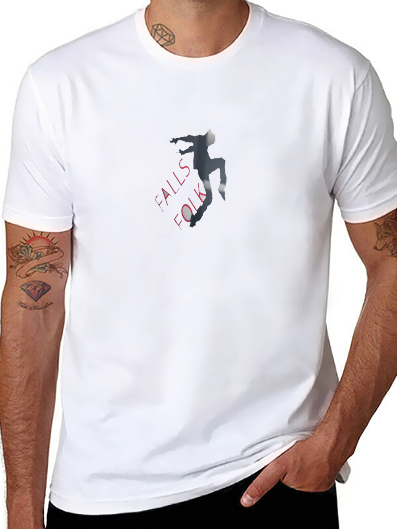 Falls Folk Graphic Black T-Shirt