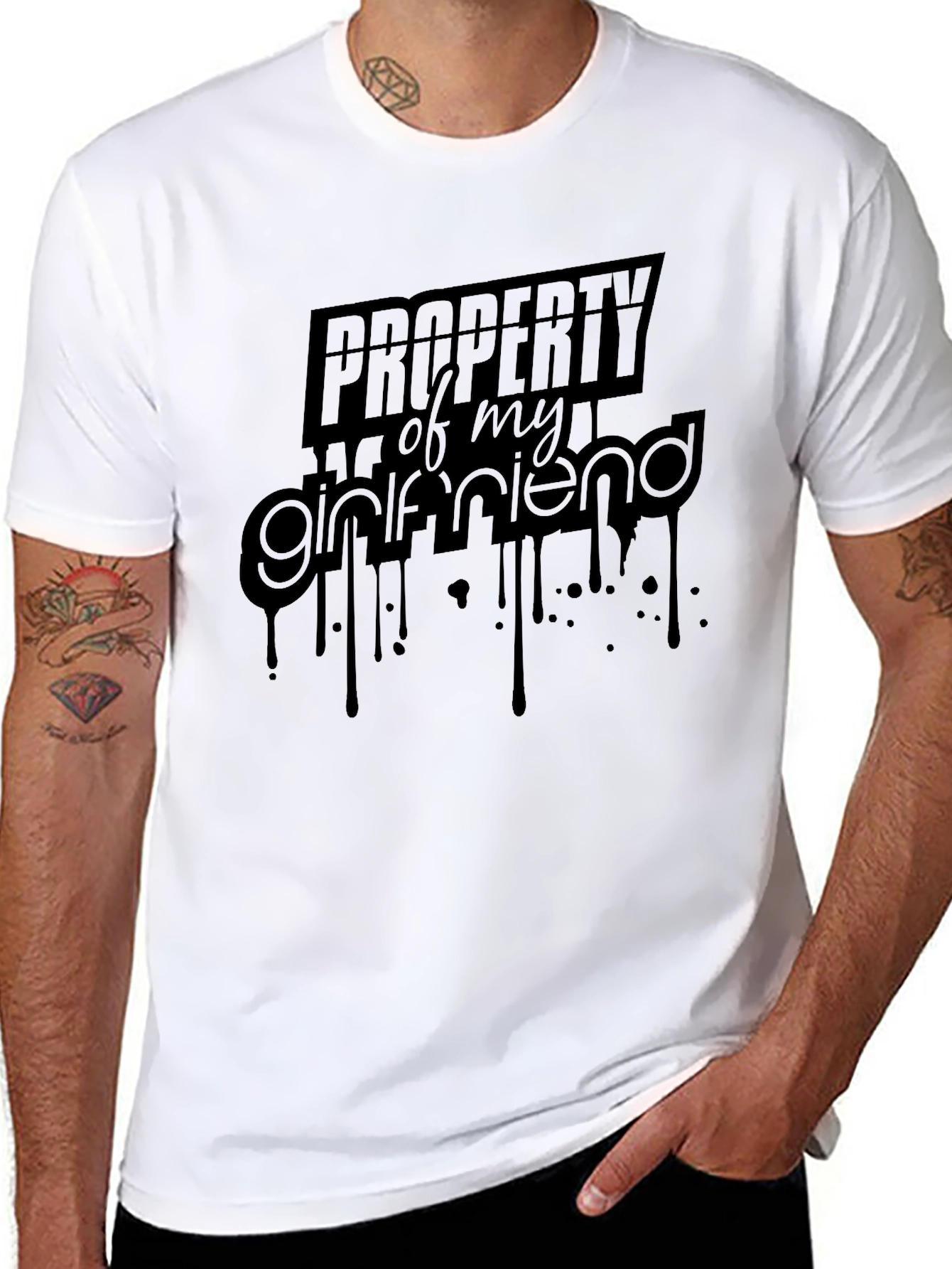 Property of My Girlfriend - Mens Black Graphic Tee