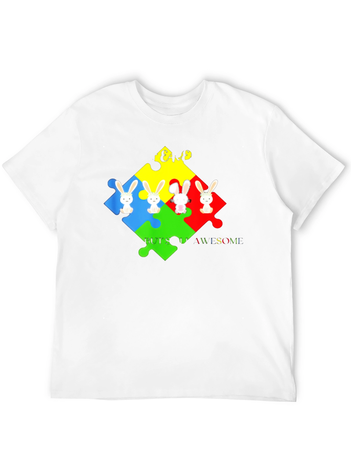 Autism Awareness Bunny Puzzle T-Shirt