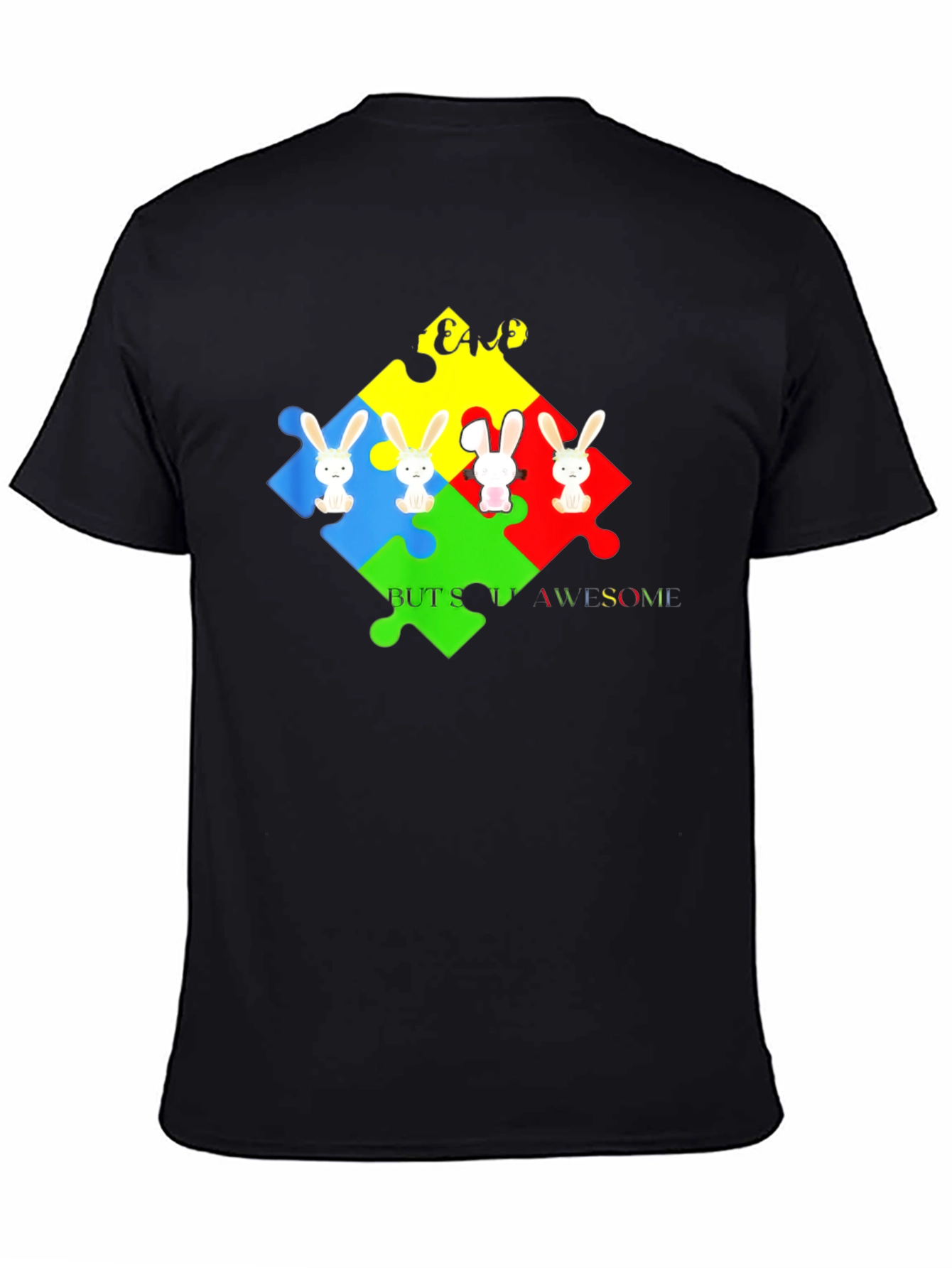 Autism Awareness Bunny Puzzle T-Shirt