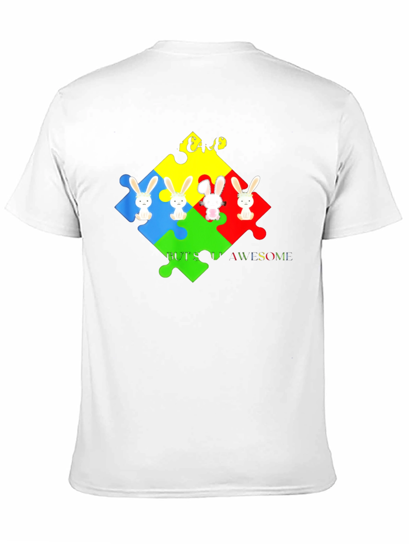 Autism Awareness Bunny Puzzle T-Shirt