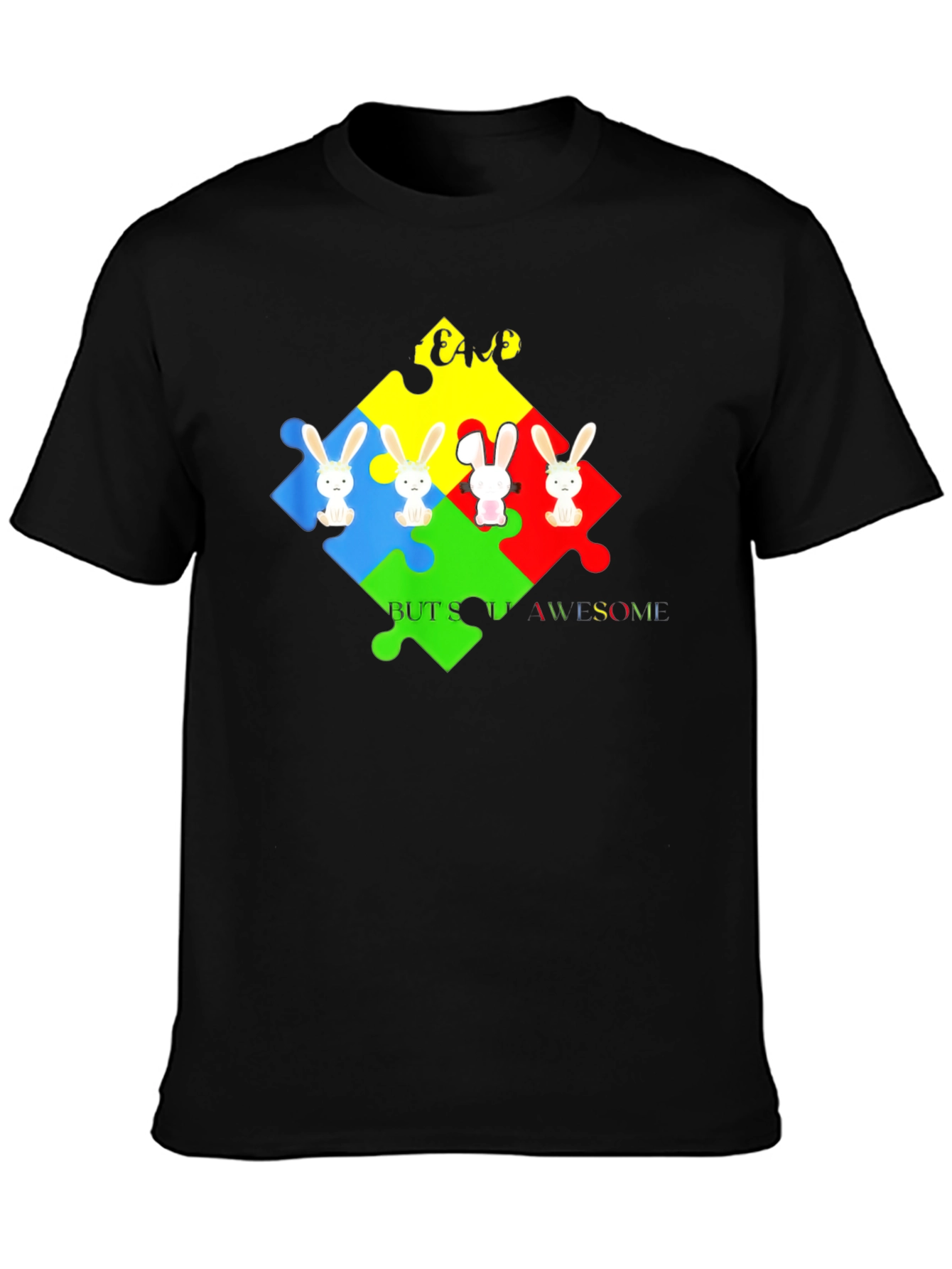Autism Awareness Bunny Puzzle T-Shirt