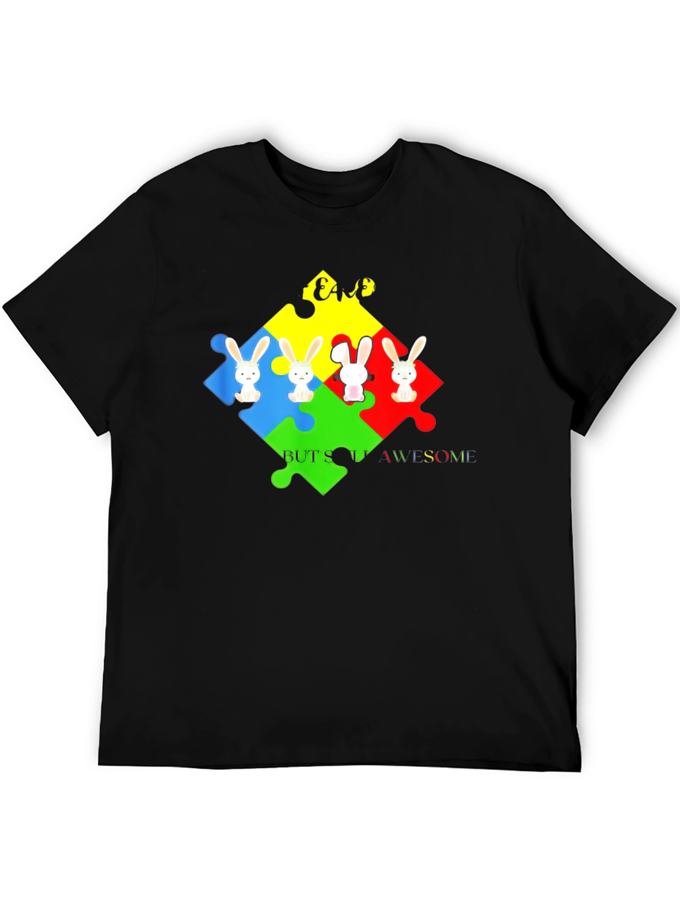 Autism Awareness Bunny Puzzle T-Shirt