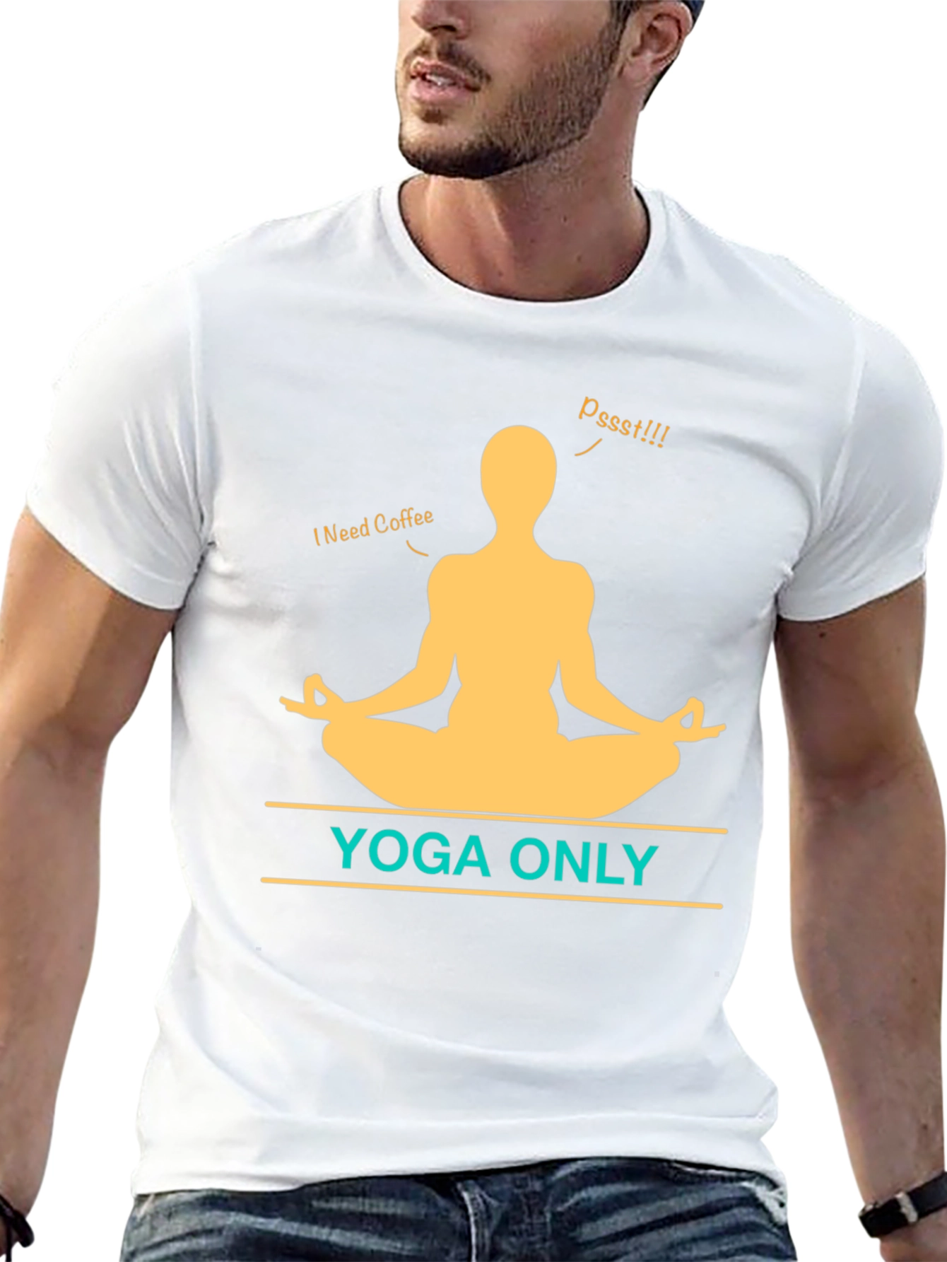 Yoga Only Coffee T-Shirt - Meditation Graphic Tee