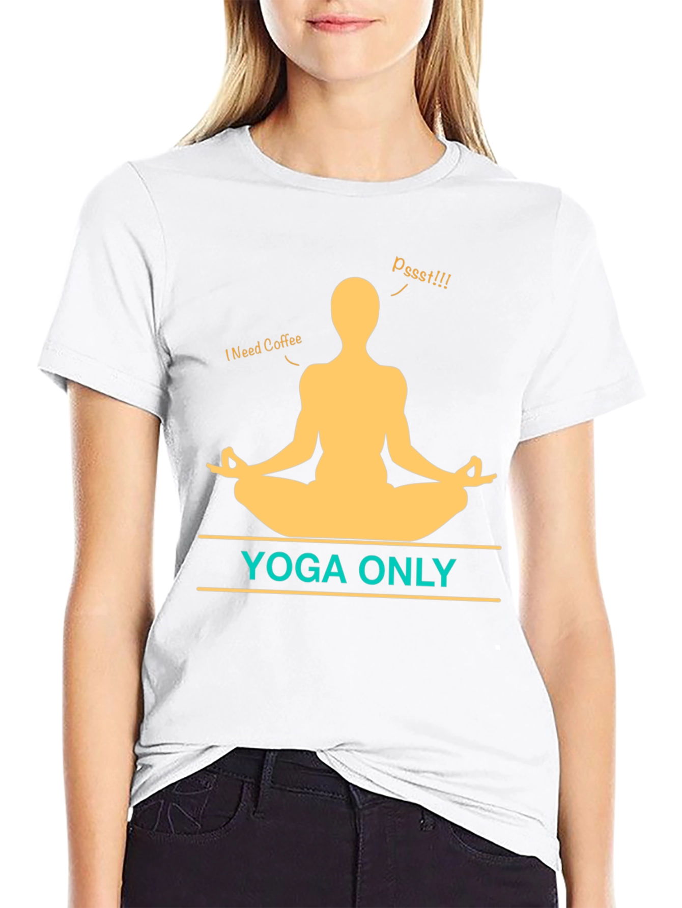 Yoga Only Coffee T-Shirt - Meditation Graphic Tee