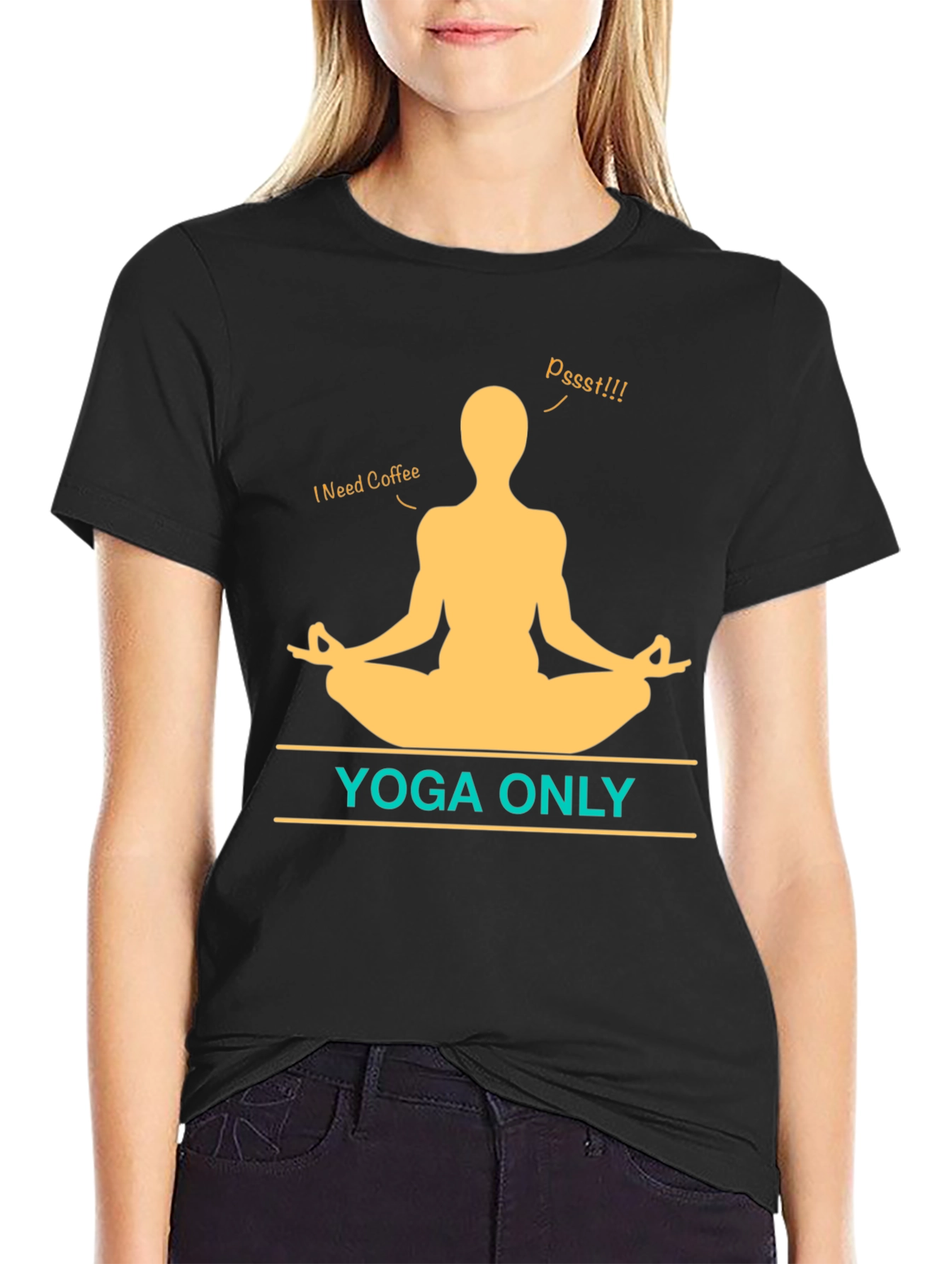 Yoga Only Coffee T-Shirt - Meditation Graphic Tee