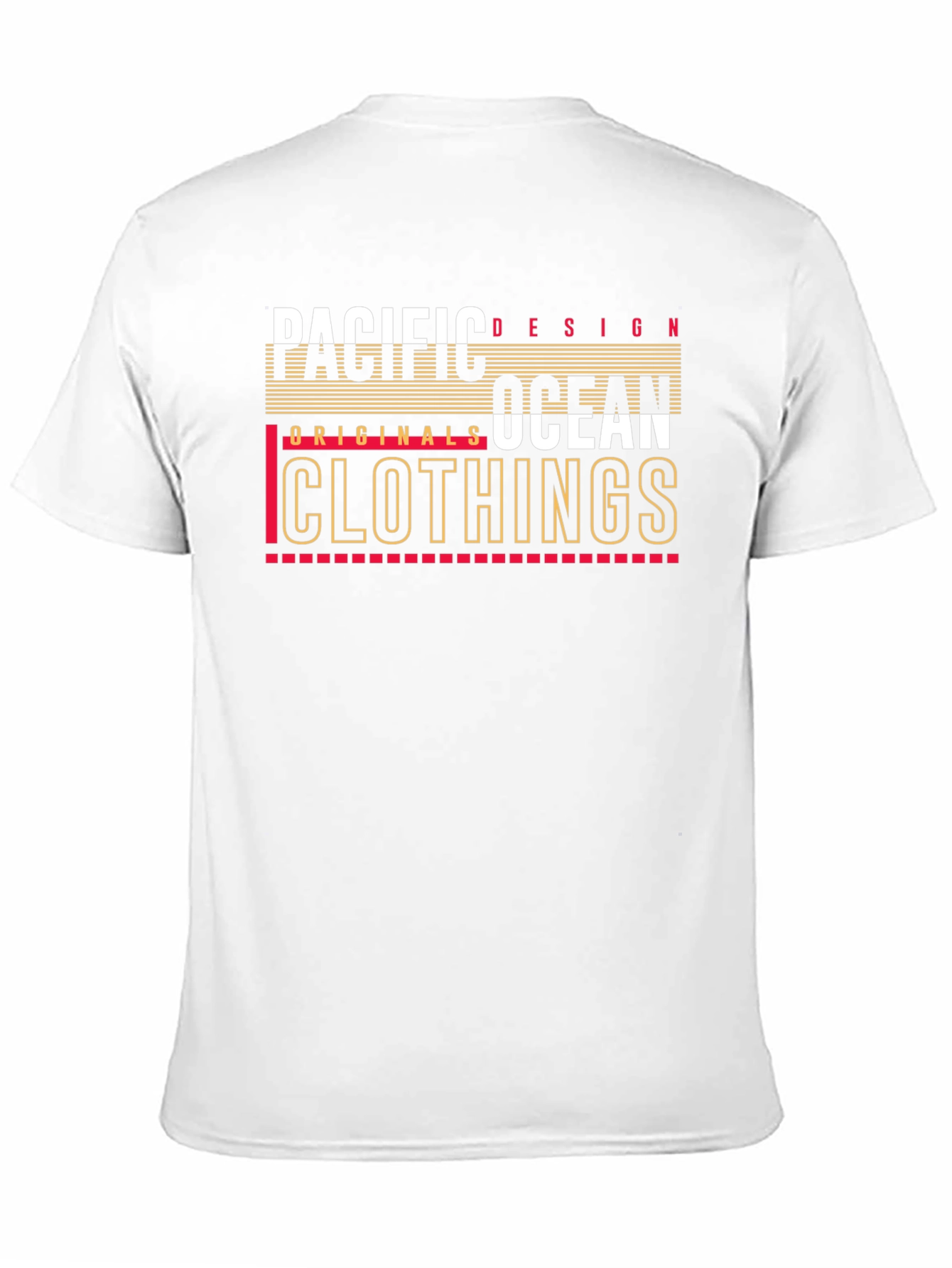 Pacific Ocean Design Black Graphic T-Shirt