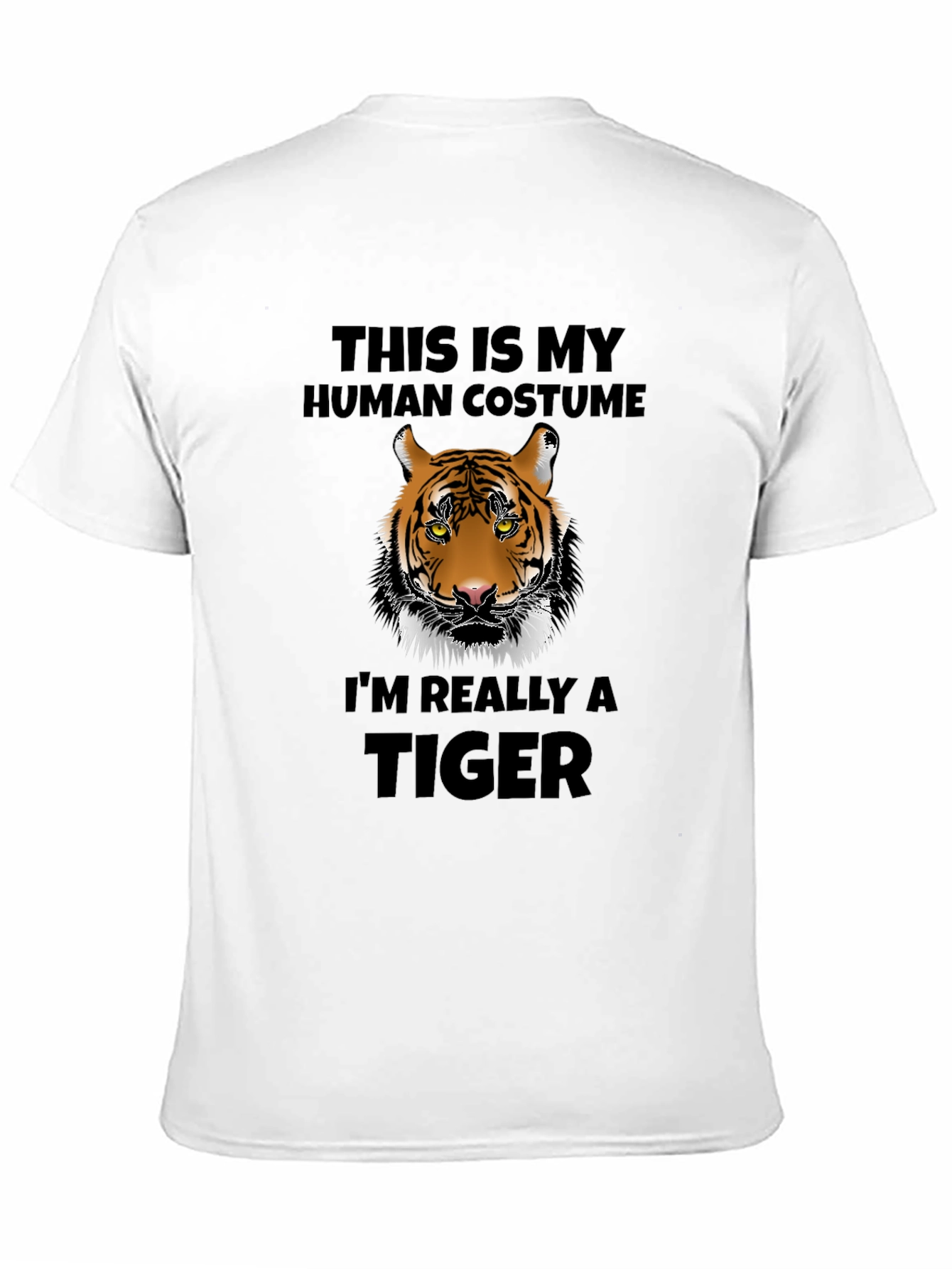 Funny Tiger Costume T-Shirt - Human Disguise Tee