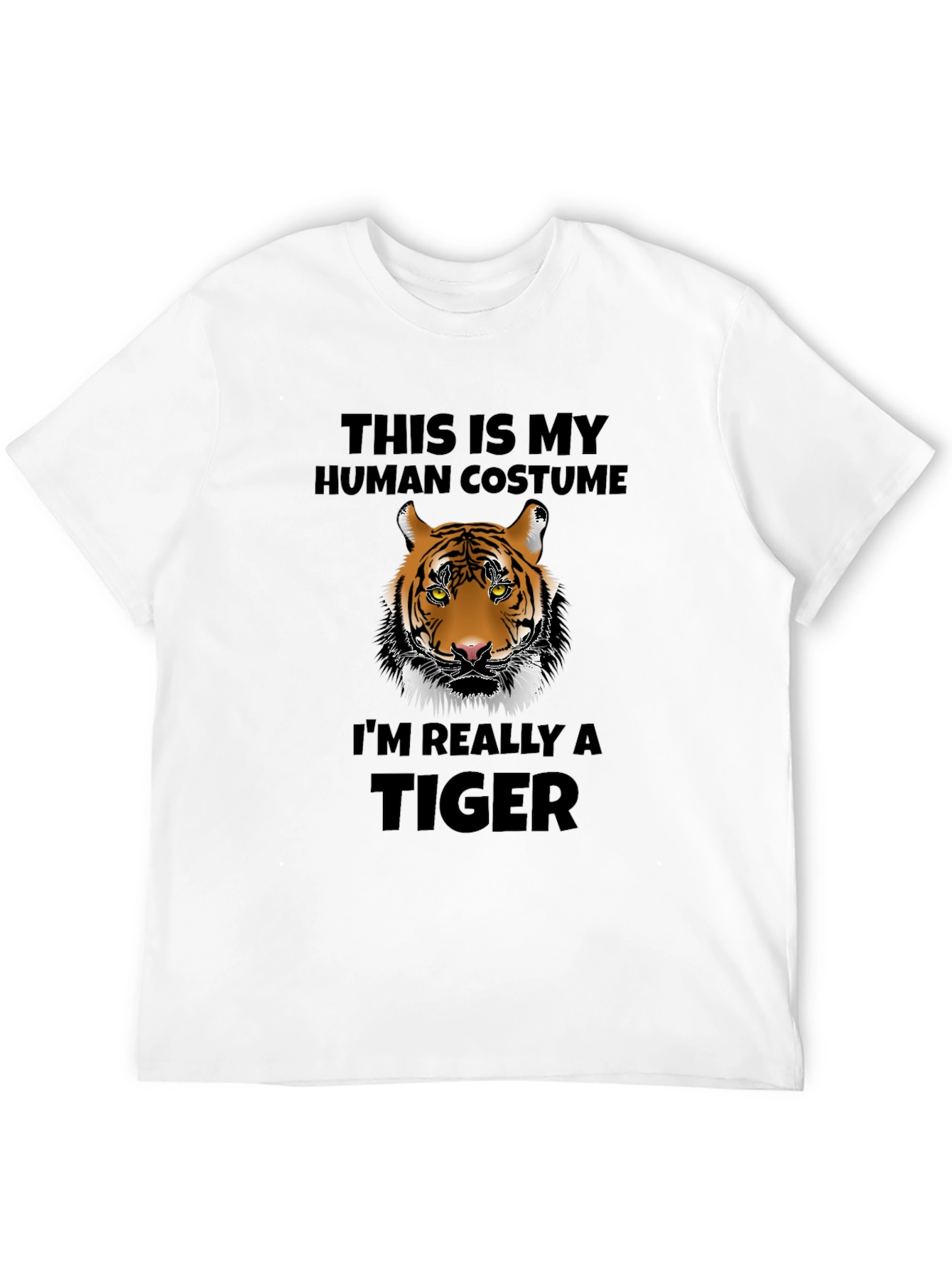 Funny Tiger Costume T-Shirt - Human Disguise Tee
