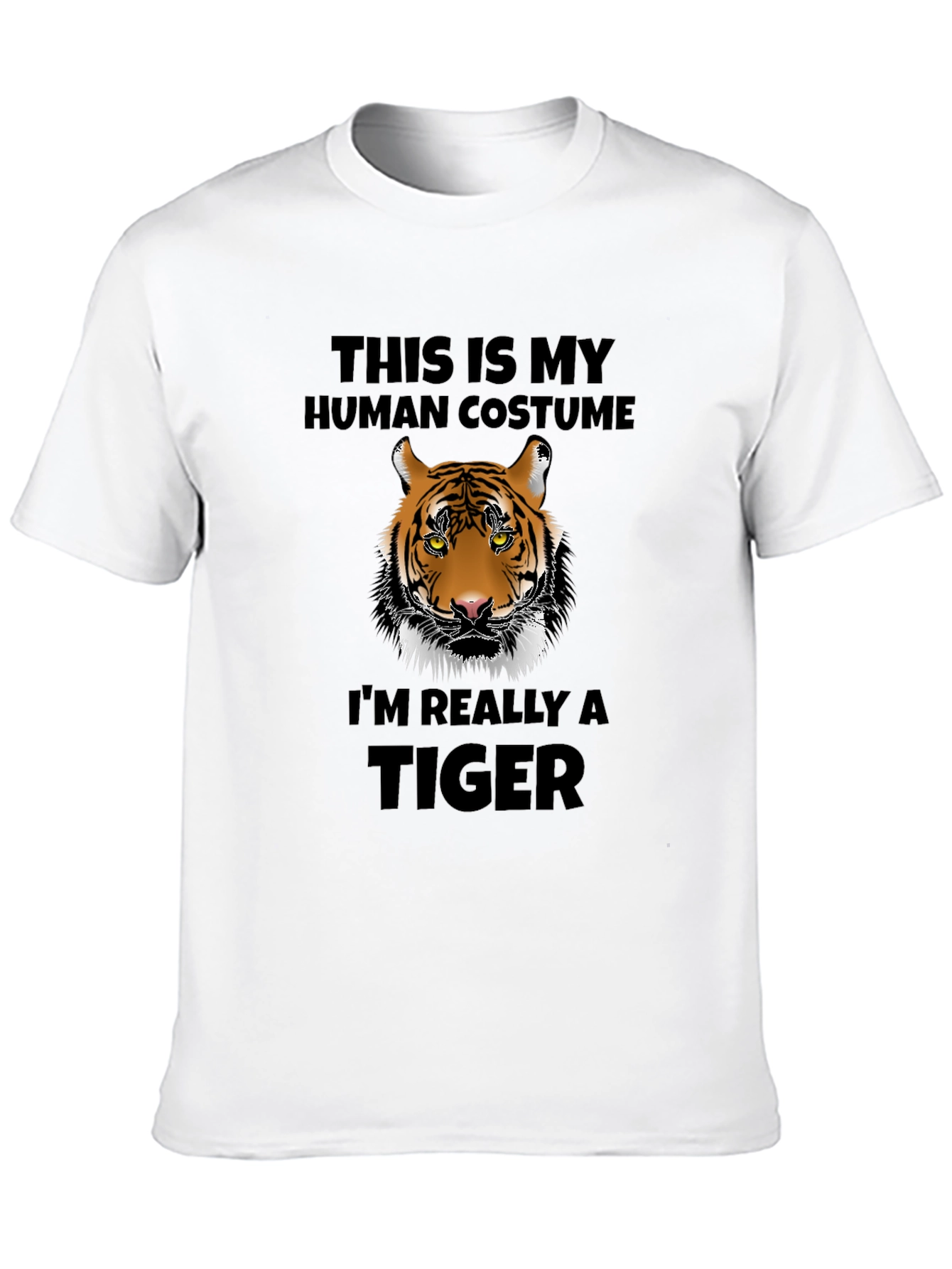 Funny Tiger Costume T-Shirt - Human Disguise Tee