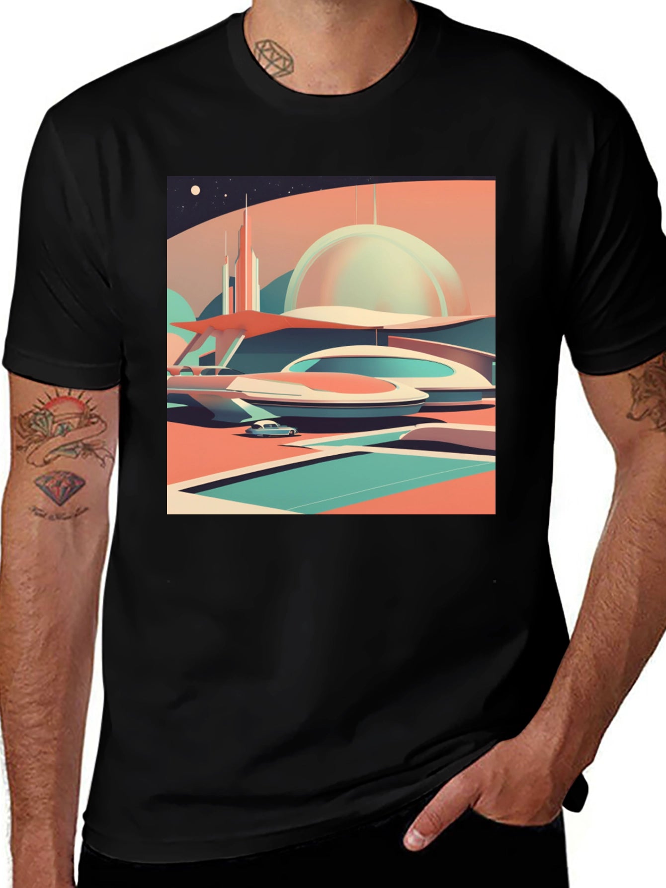Retro Futuristic Graphic Tee