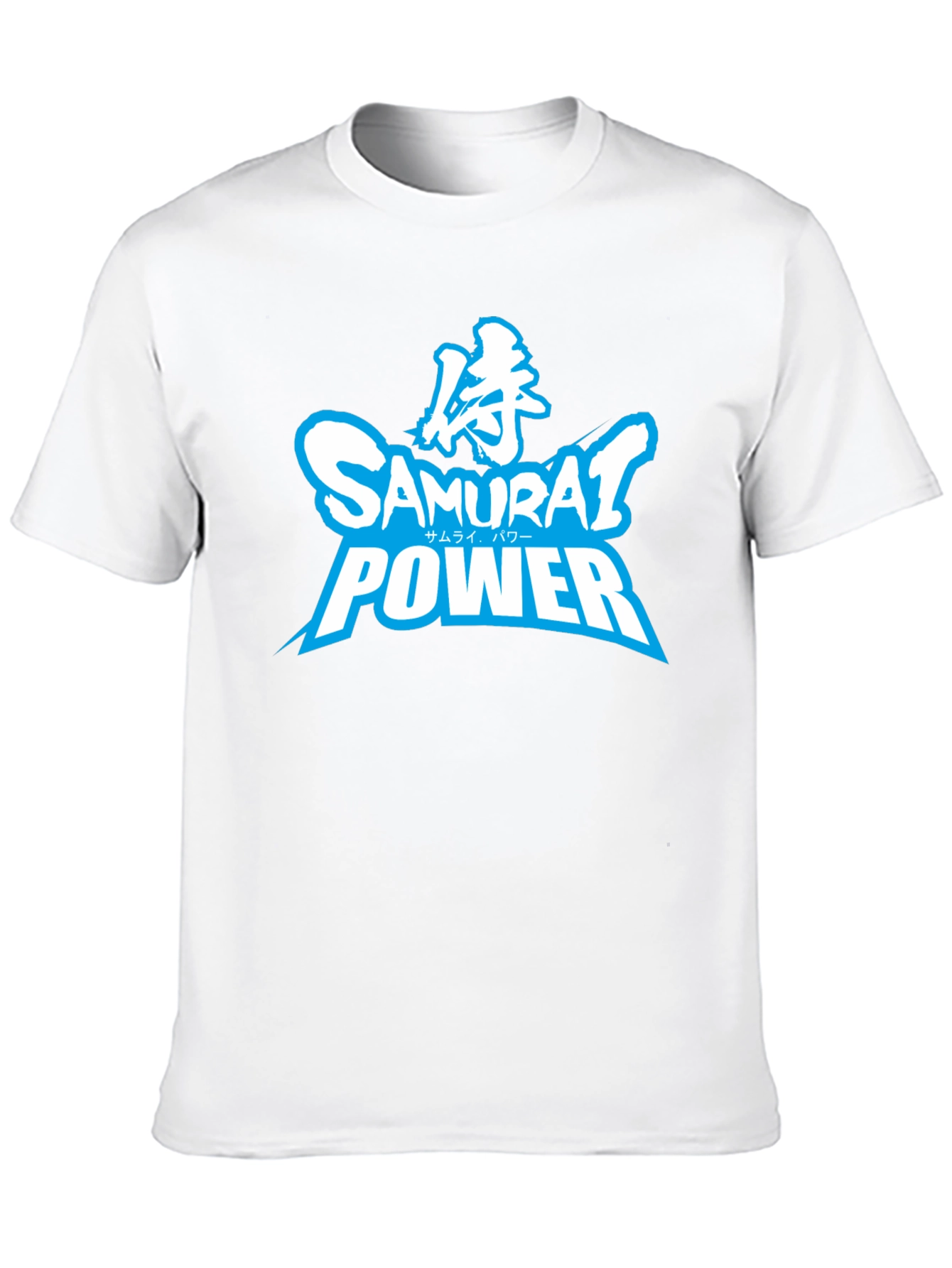 Samurai Power Graphic T-Shirt - Black Crew Neck Tee