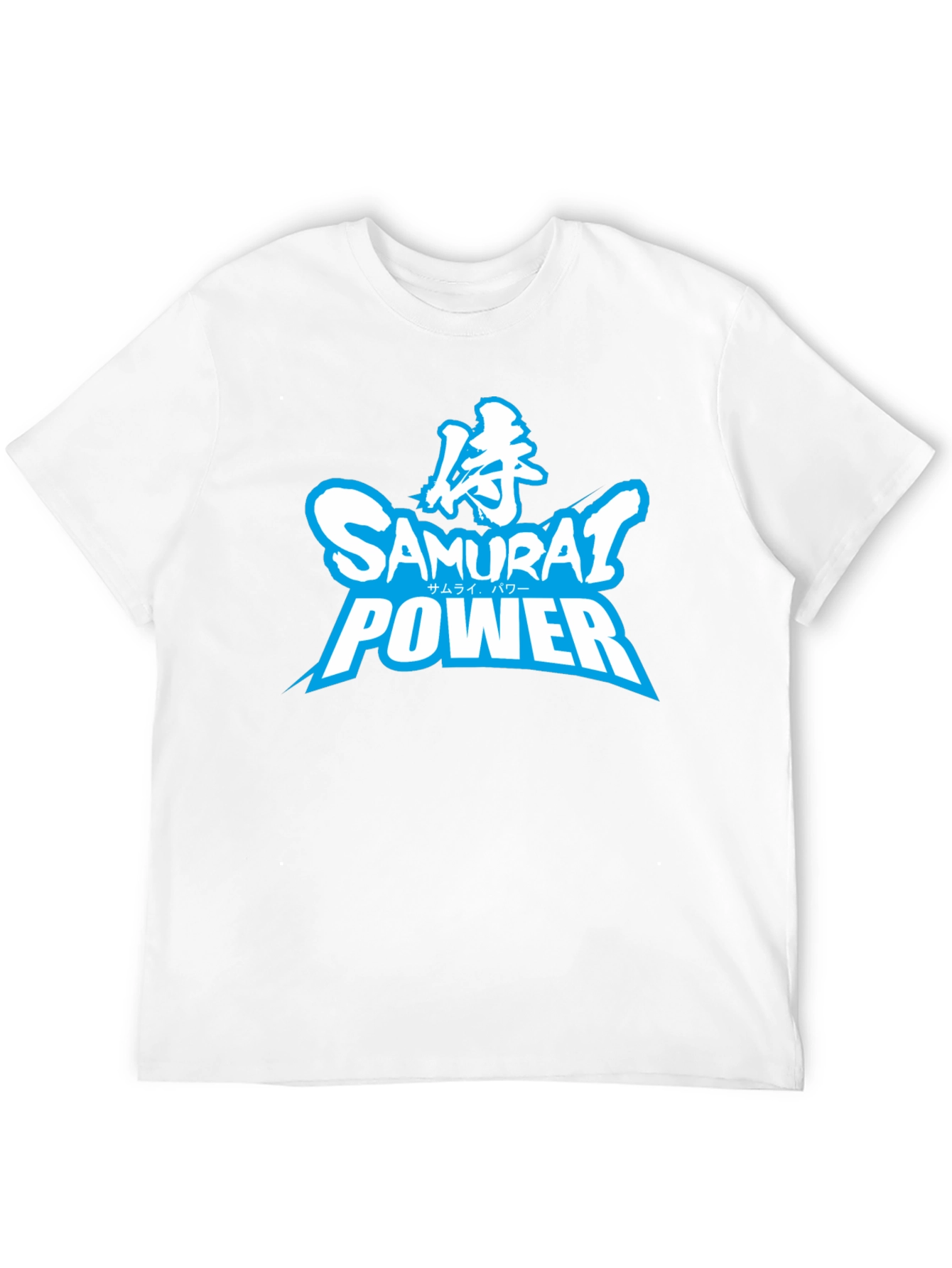 Samurai Power Graphic T-Shirt - Black Crew Neck Tee