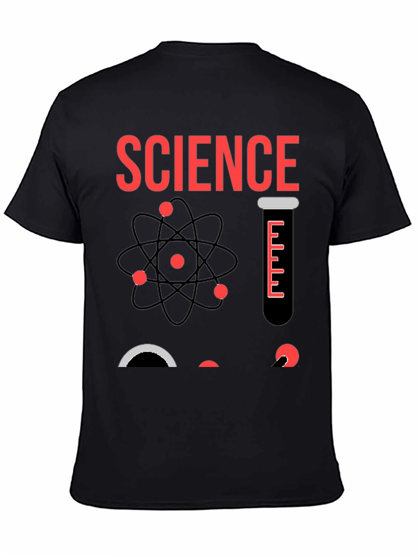 Science Graphic T-Shirt - Black Cotton Blend
