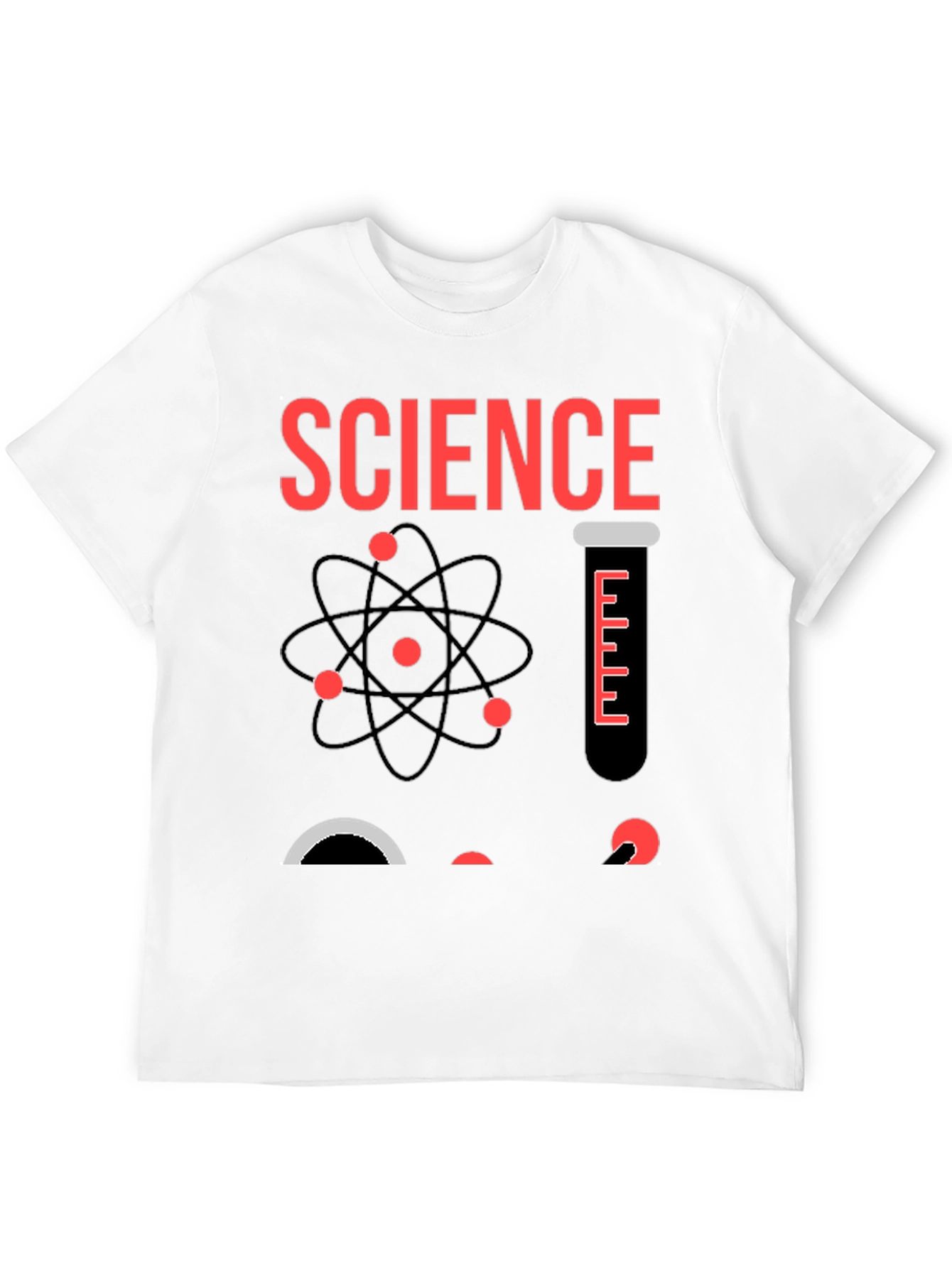 Science Graphic T-Shirt - Black Cotton Blend