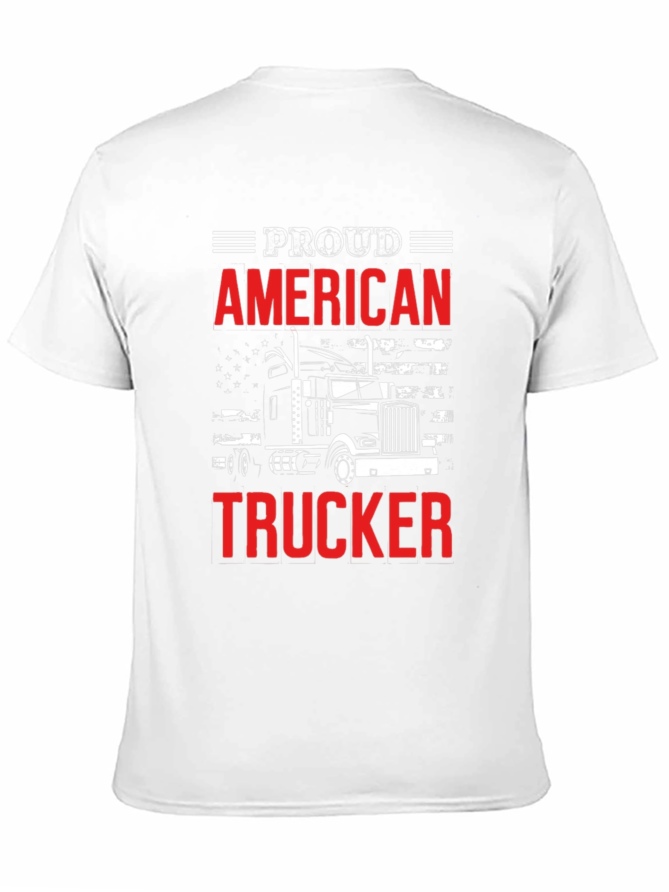 Proud American Trucker Graphic T-Shirt