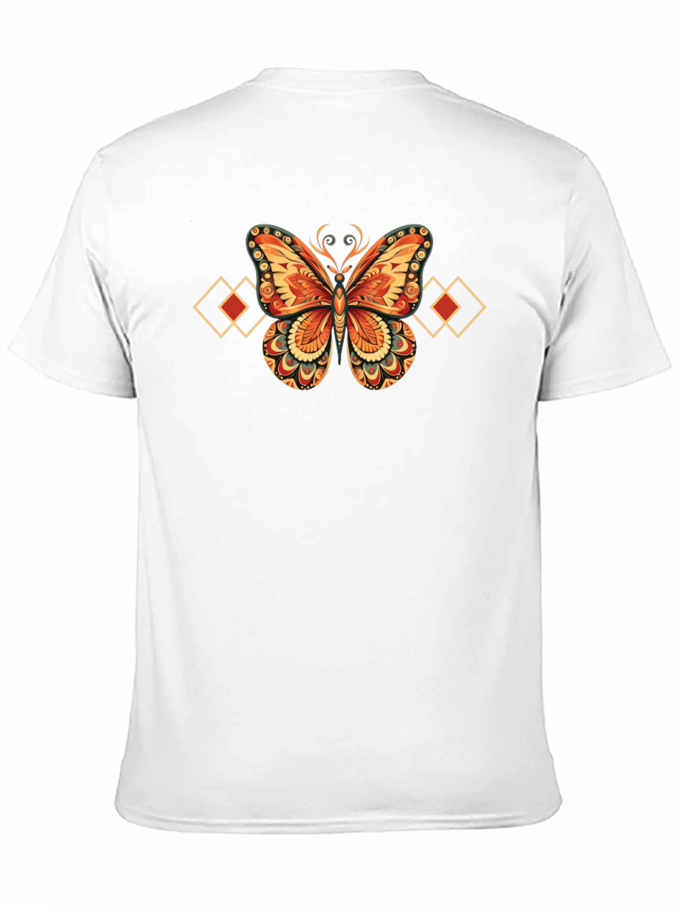 Butterfly Diamond Graphic Black T-Shirt