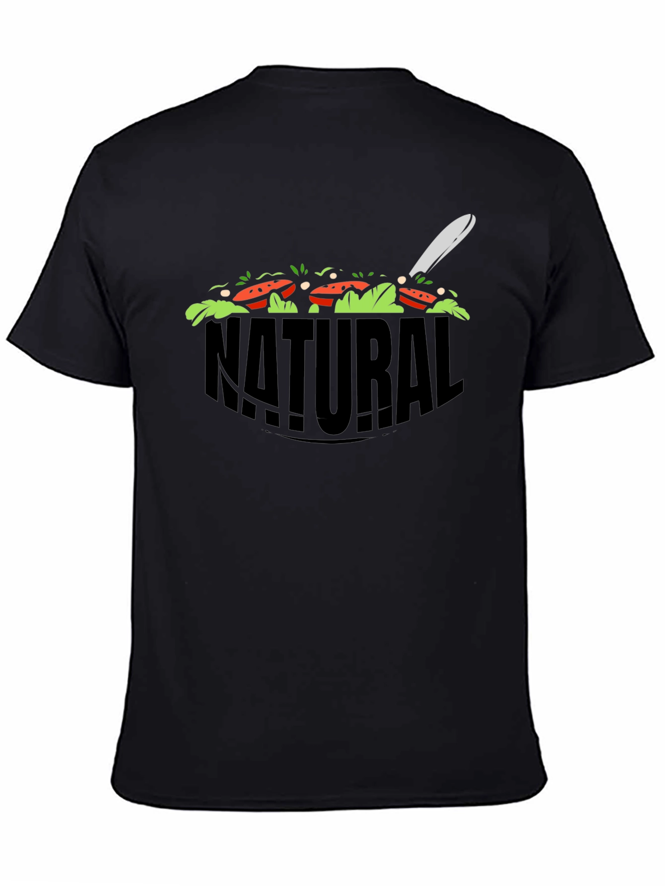 Natural Salad Graphic T-Shirt - Black