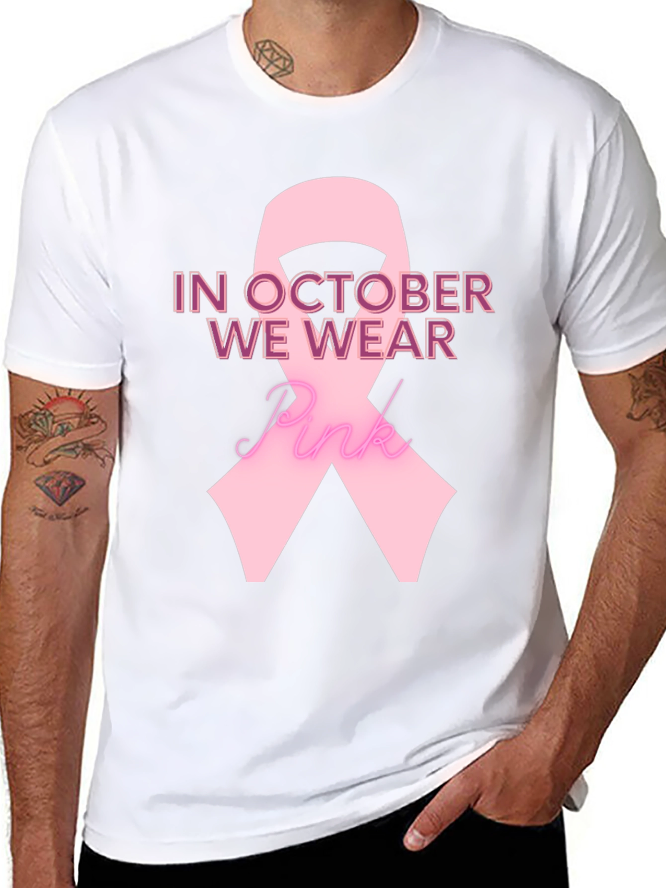 Pink Ribbon Breast Cancer Awareness T-Shirt