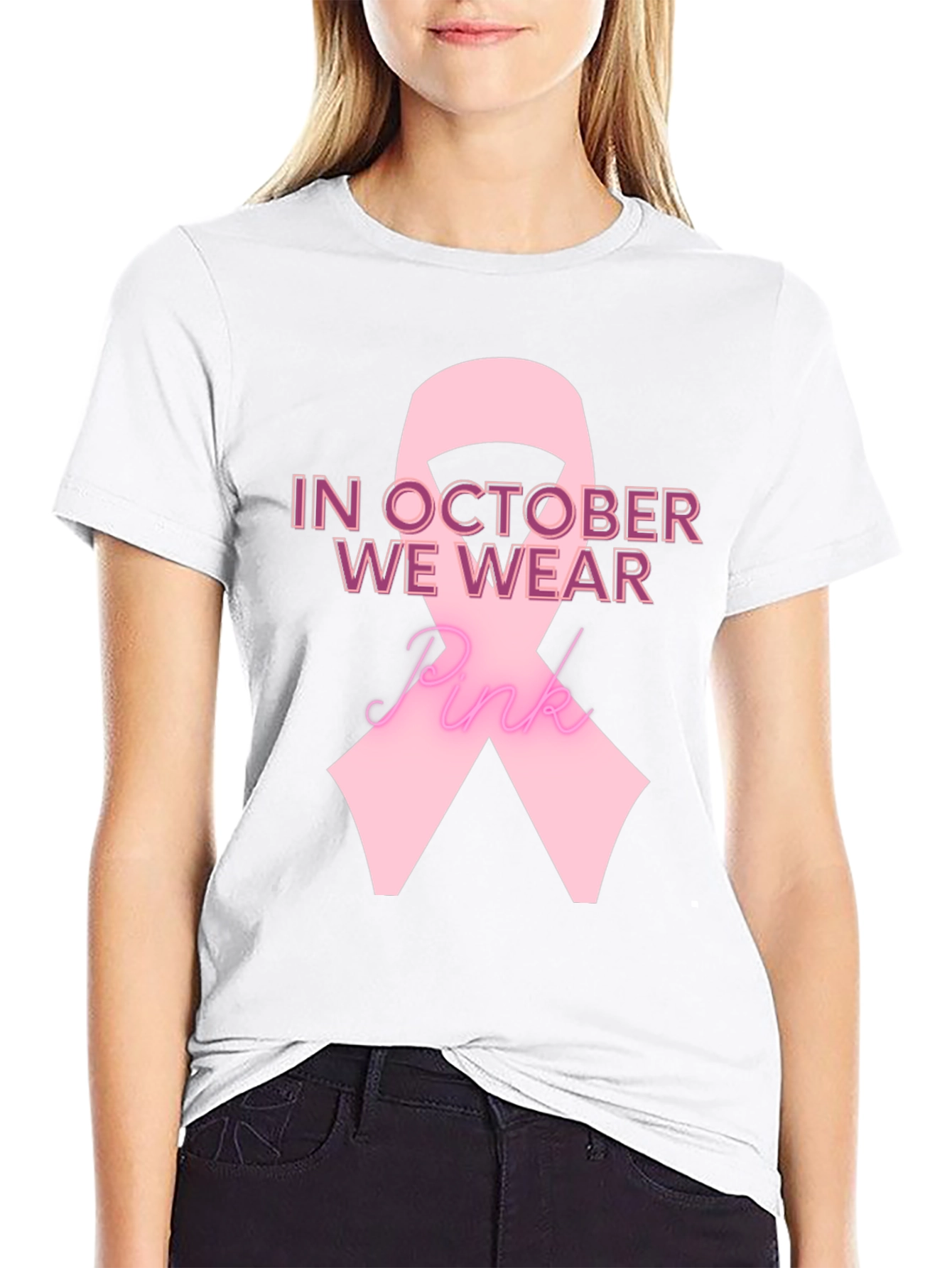 Pink Ribbon Breast Cancer Awareness T-Shirt