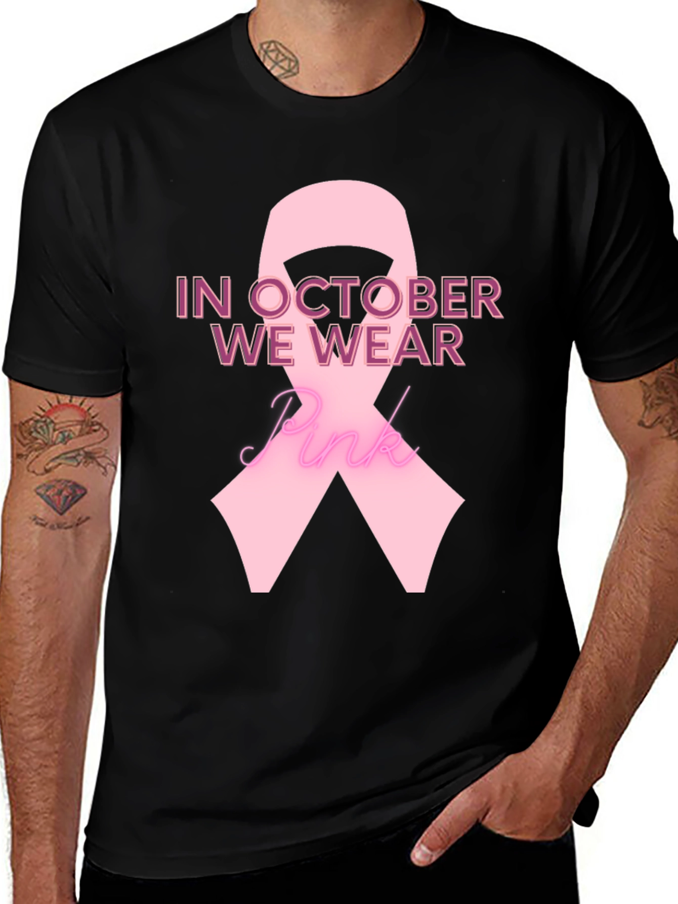 Pink Ribbon Breast Cancer Awareness T-Shirt