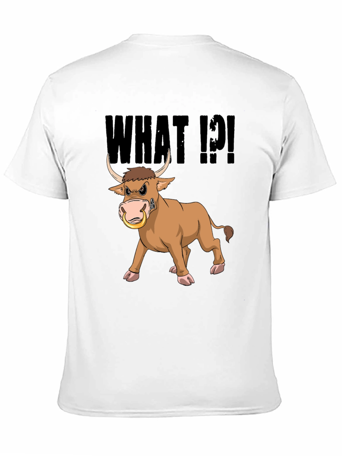 Angry Bull T-Shirt - What!?! Funny Cartoon Tee