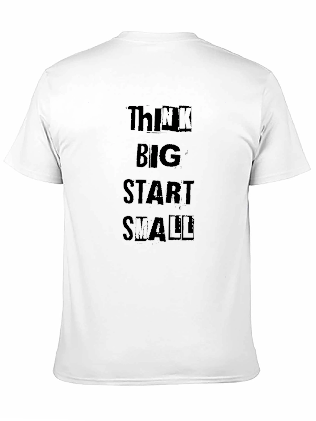 Think Big Start Small Black Graphic Tee