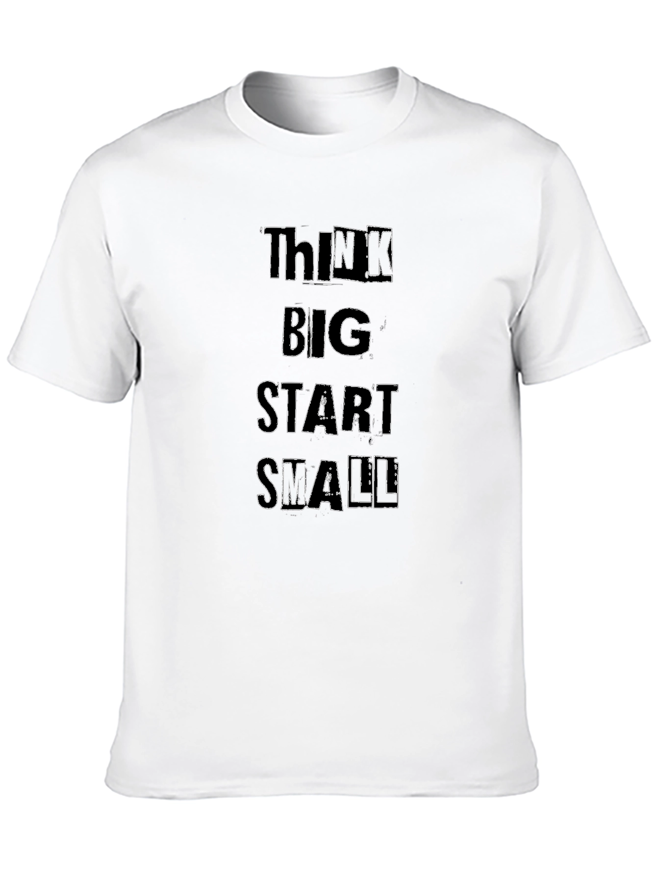 Think Big Start Small Black Graphic Tee