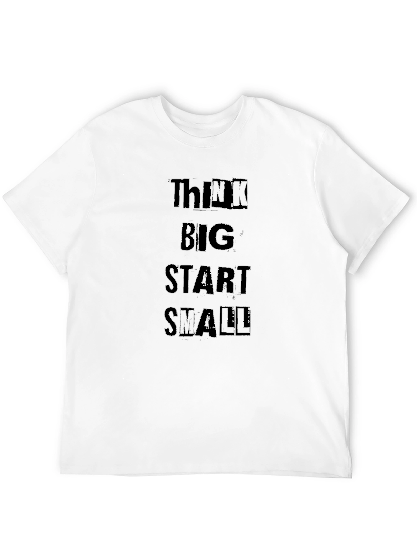 Think Big Start Small Black Graphic Tee