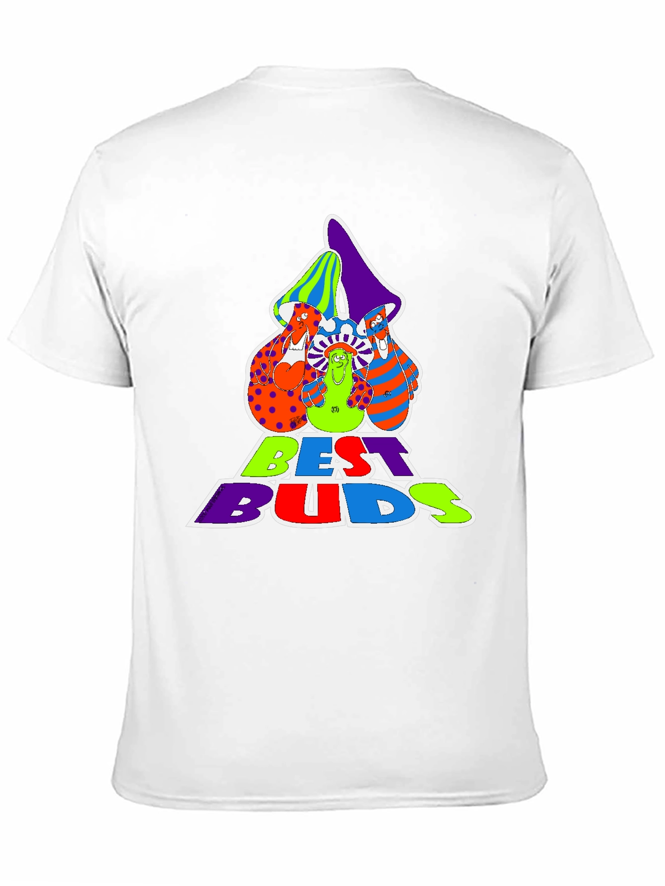 Best Buds Graphic Tee - Groovy Mushroom Design