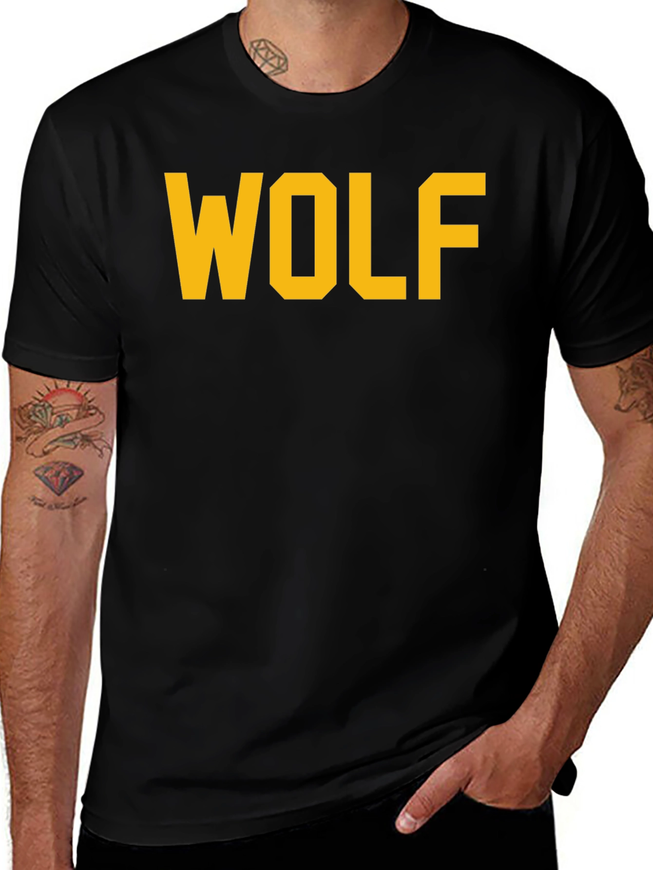WOLF Graphic Tee - Bold Collegiate Style