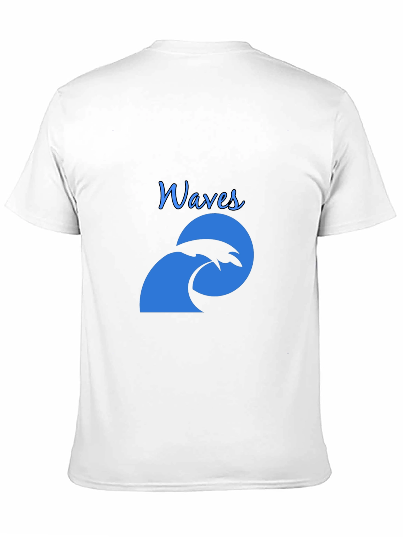 Waves Graphic Tee - Black Cotton T-Shirt
