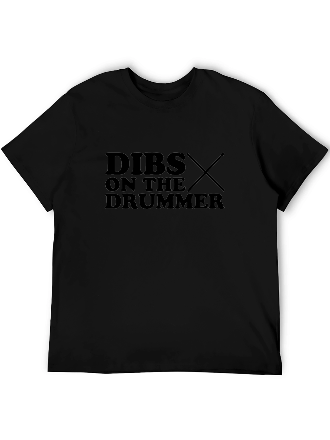 Dibs on the Drummer Black Graphic Tee