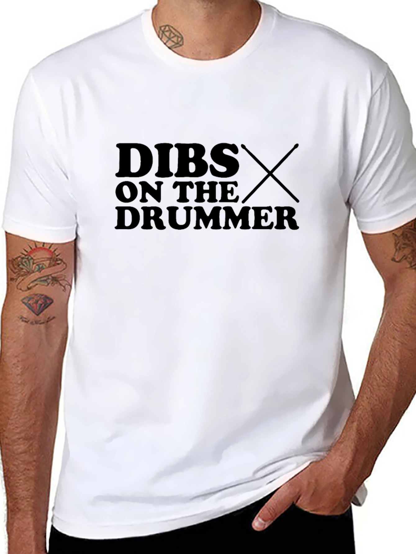 Dibs on the Drummer Black Graphic Tee
