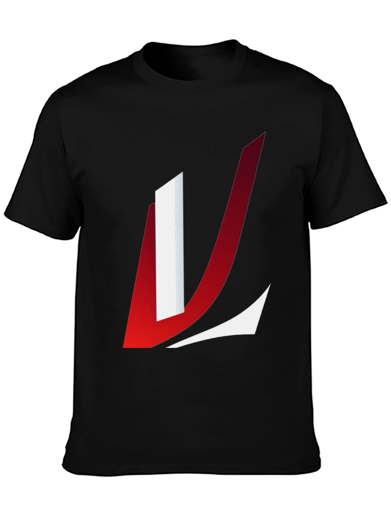 Modern L Graphic Tee - Casual Black T-Shirt