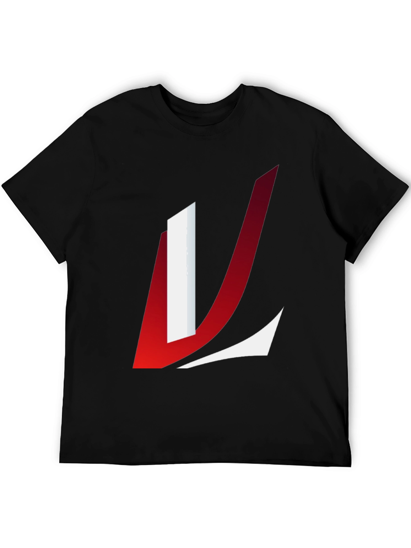 Modern L Graphic Tee - Casual Black T-Shirt