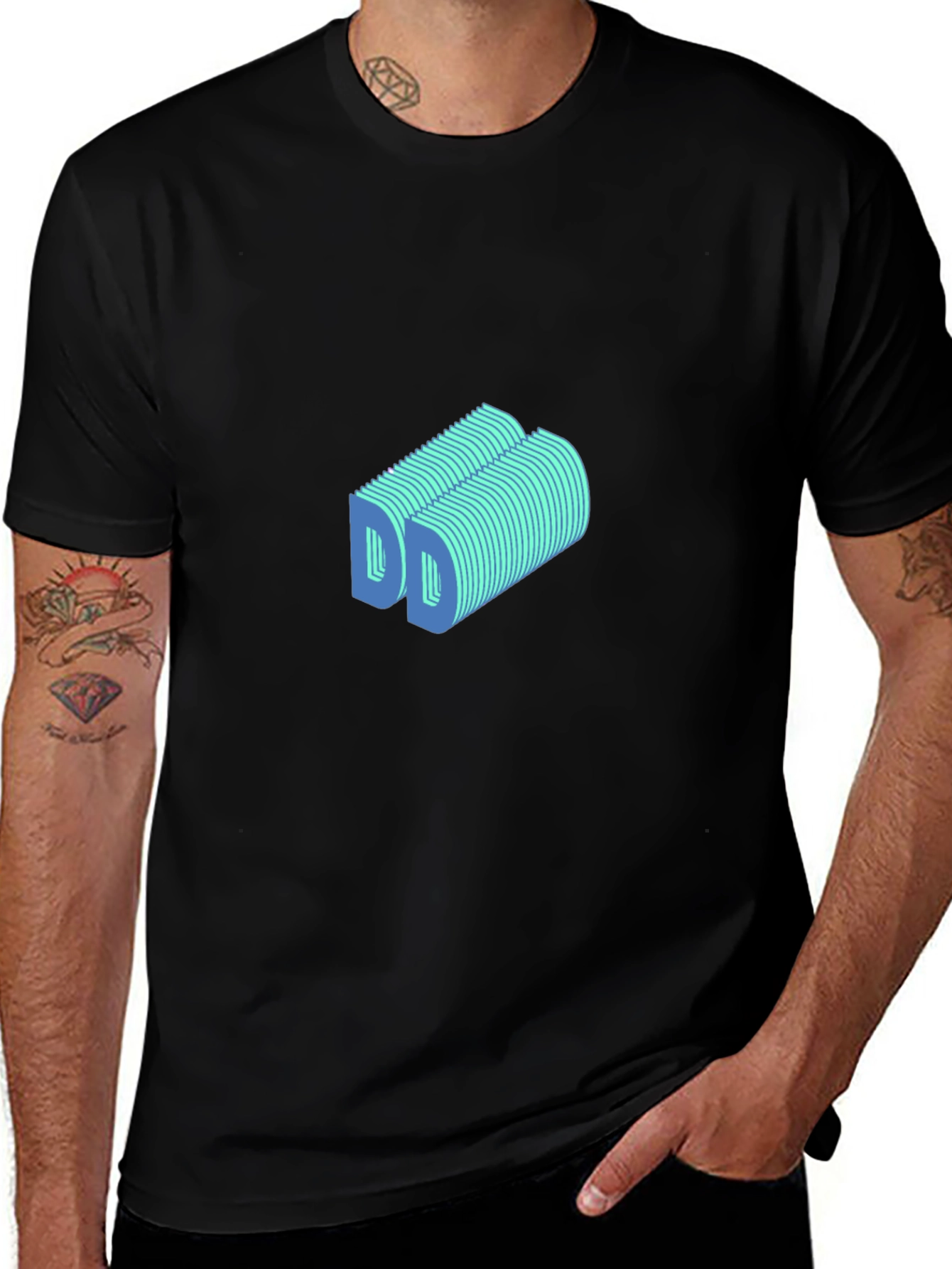 Modern DD Graphic Black T-Shirt